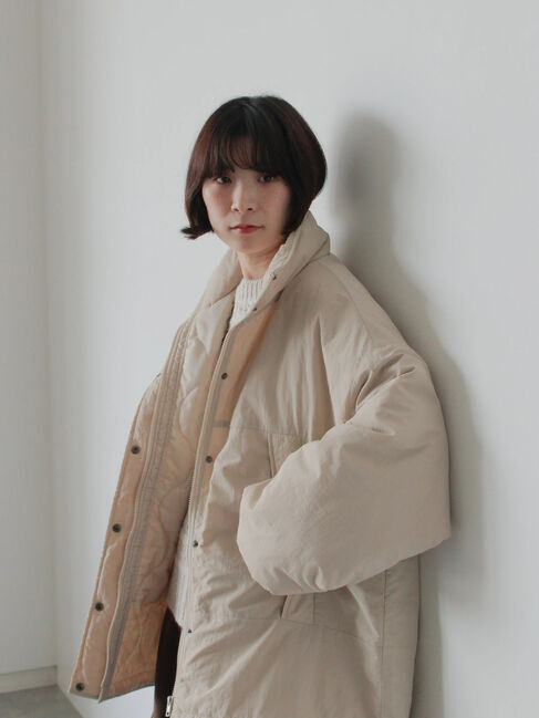 Samansa Mos2 blue「中綿モンスターコート」|その他|