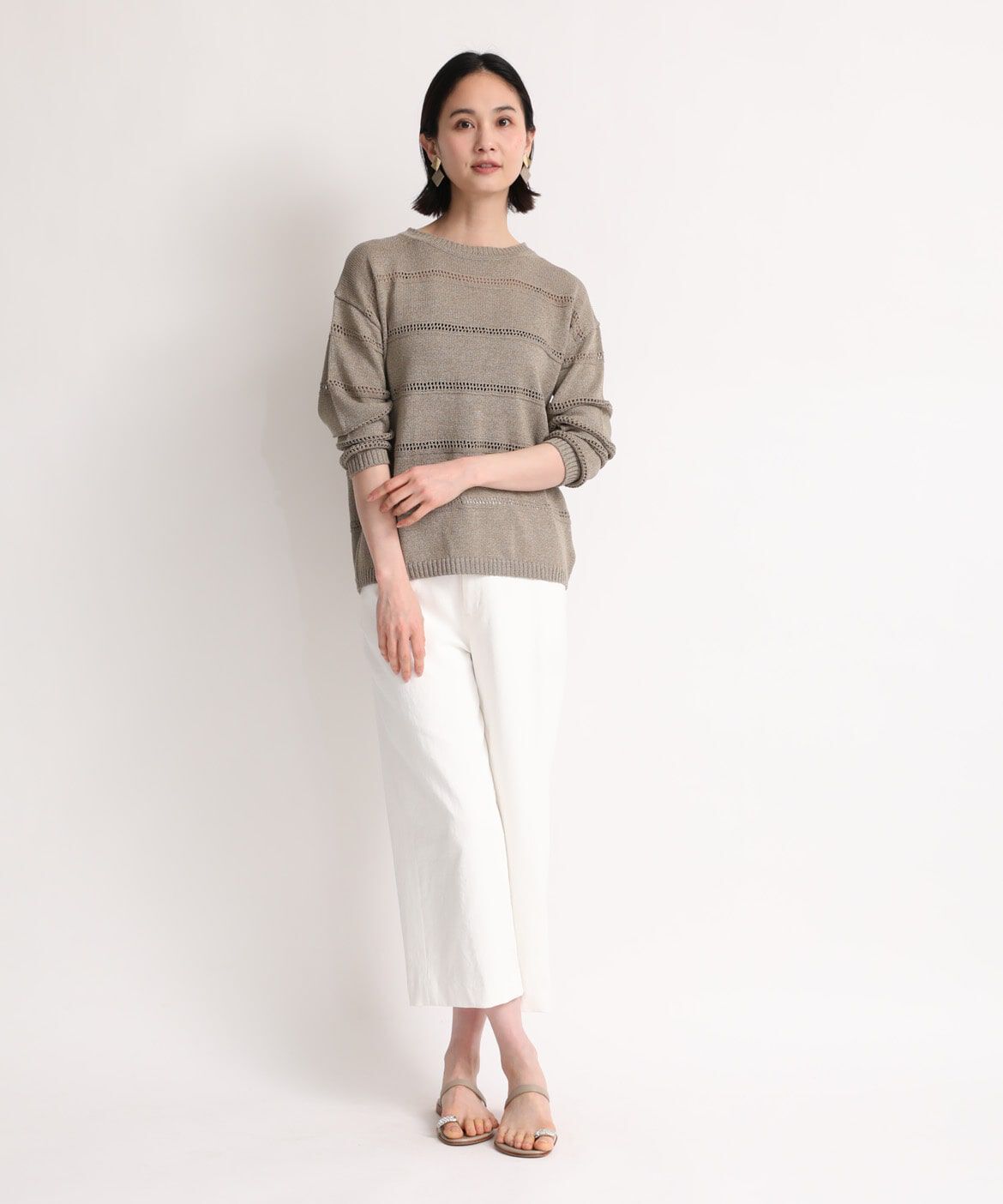 7-IDconcept.「《大きいサイズ》ボートネックニット」|ニット・セーター|