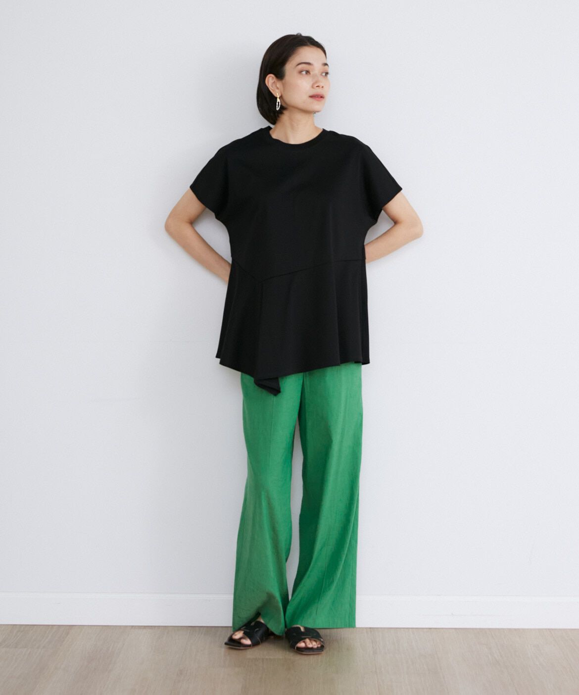 INED「ペプラムTシャツ」|Tシャツ・カットソー|