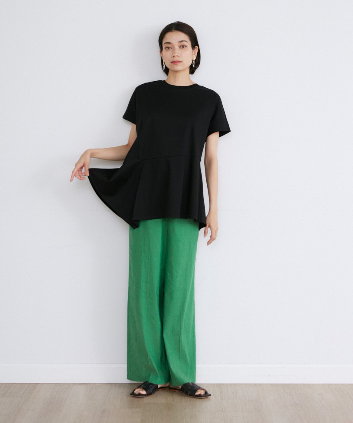 INED「ペプラムTシャツ」|Tシャツ・カットソー|