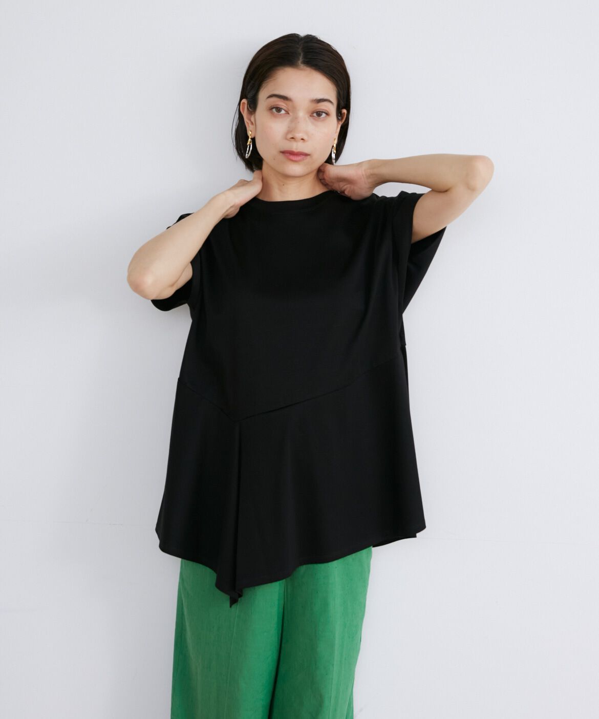 INED「ペプラムTシャツ」|Tシャツ・カットソー|