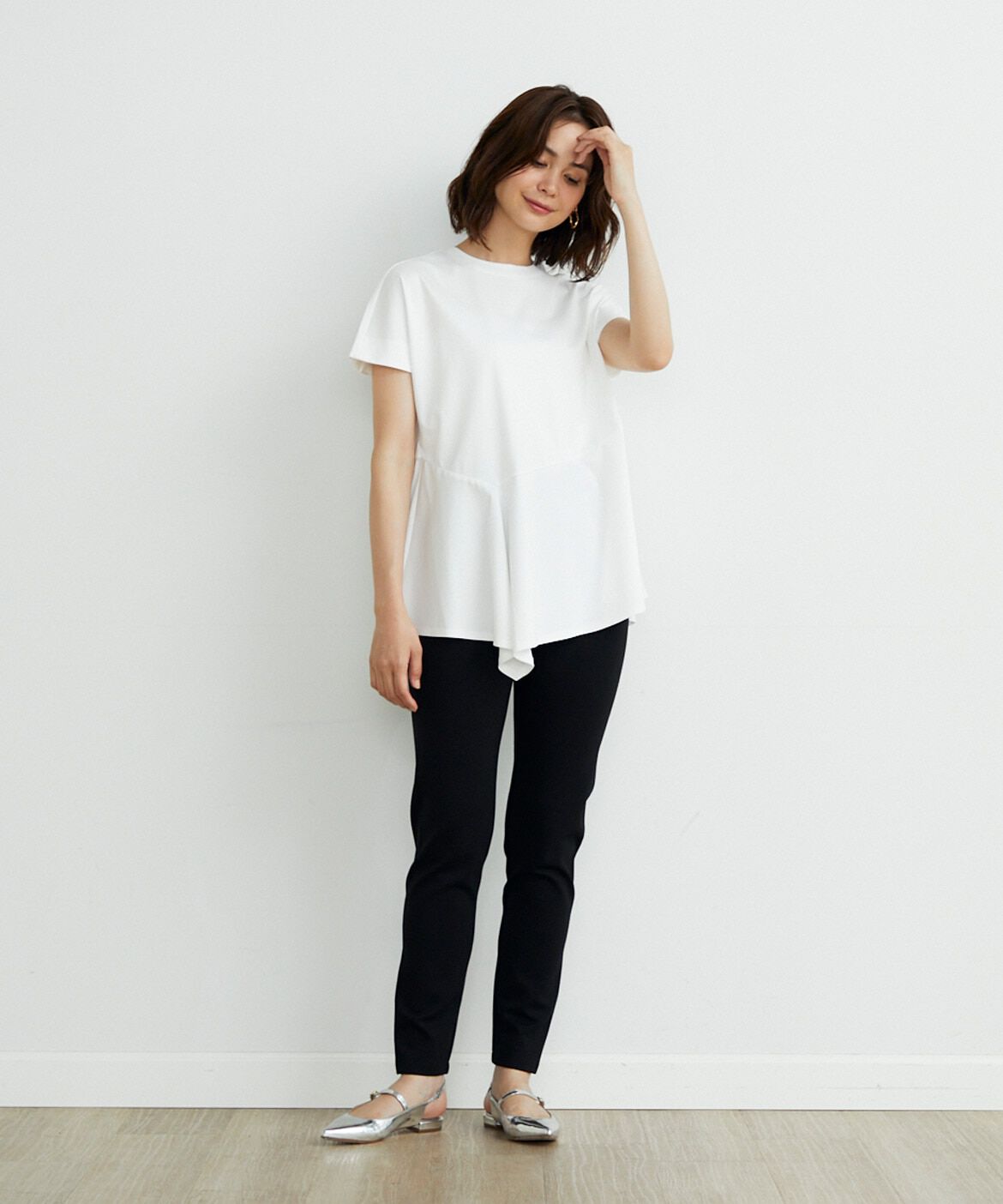 INED「ペプラムTシャツ」|Tシャツ・カットソー|