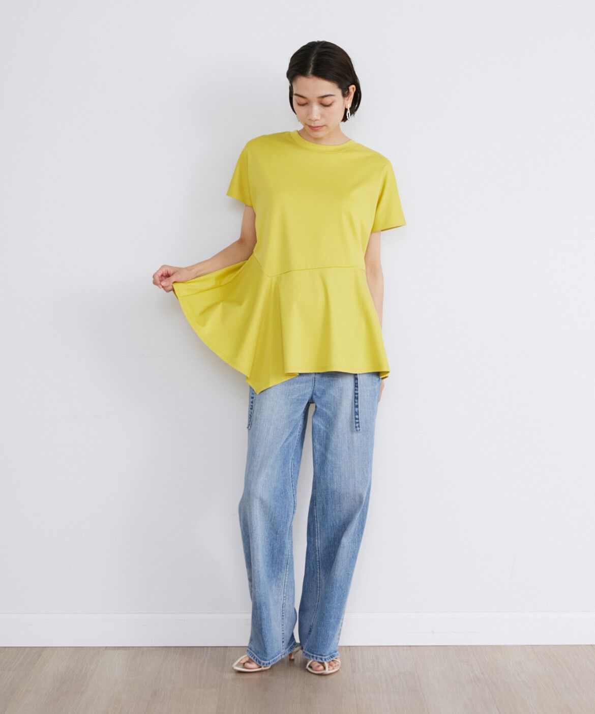 INED「ペプラムTシャツ」|Tシャツ・カットソー|