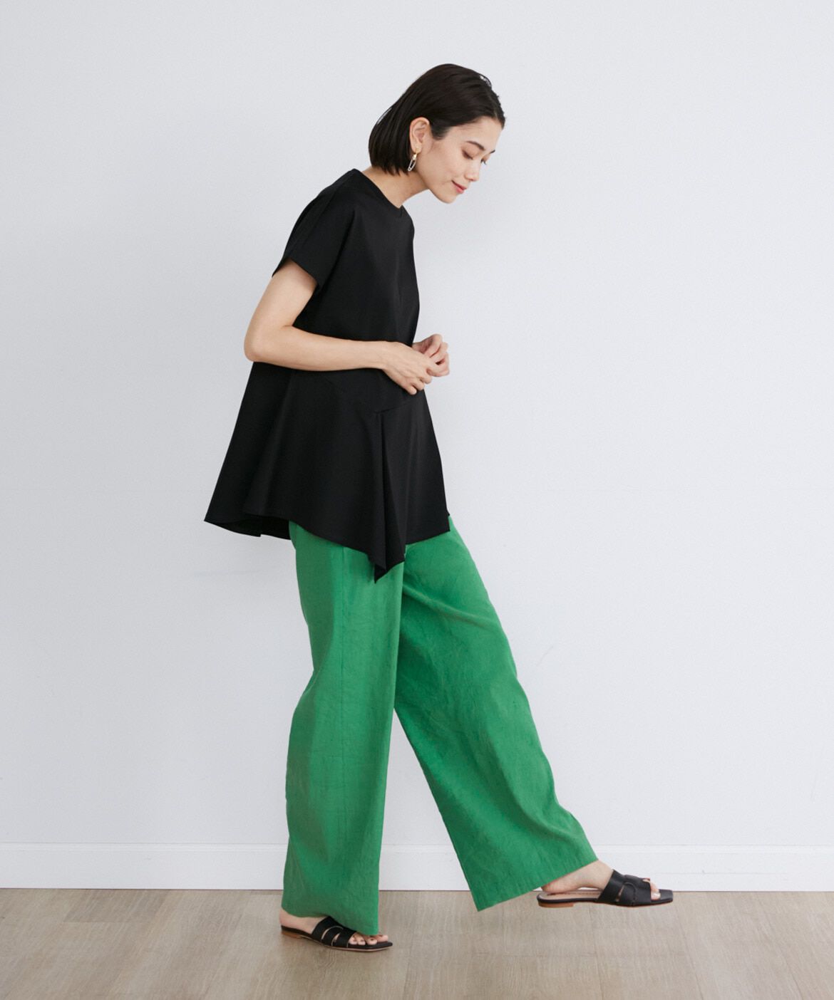 INED「ペプラムTシャツ」|Tシャツ・カットソー|