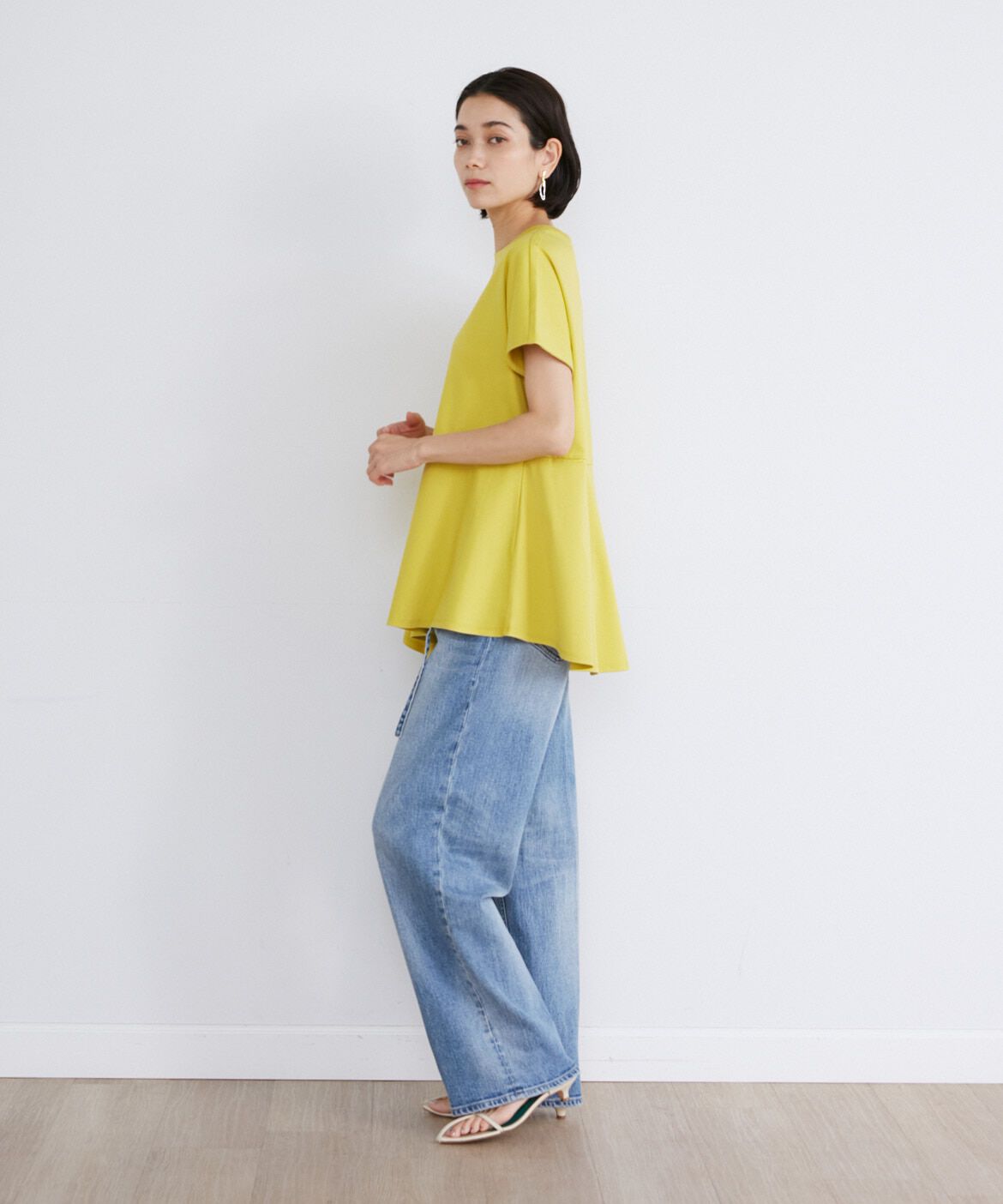 INED「ペプラムTシャツ」|Tシャツ・カットソー|