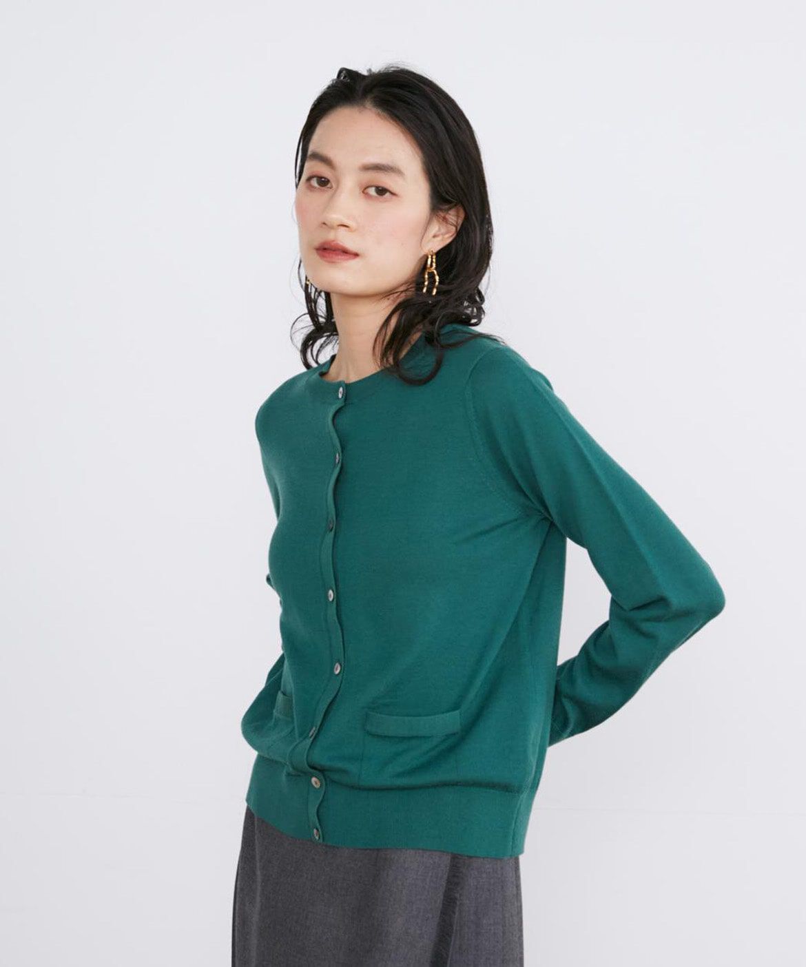 INED「ウールカーディガン」|カーディガン|