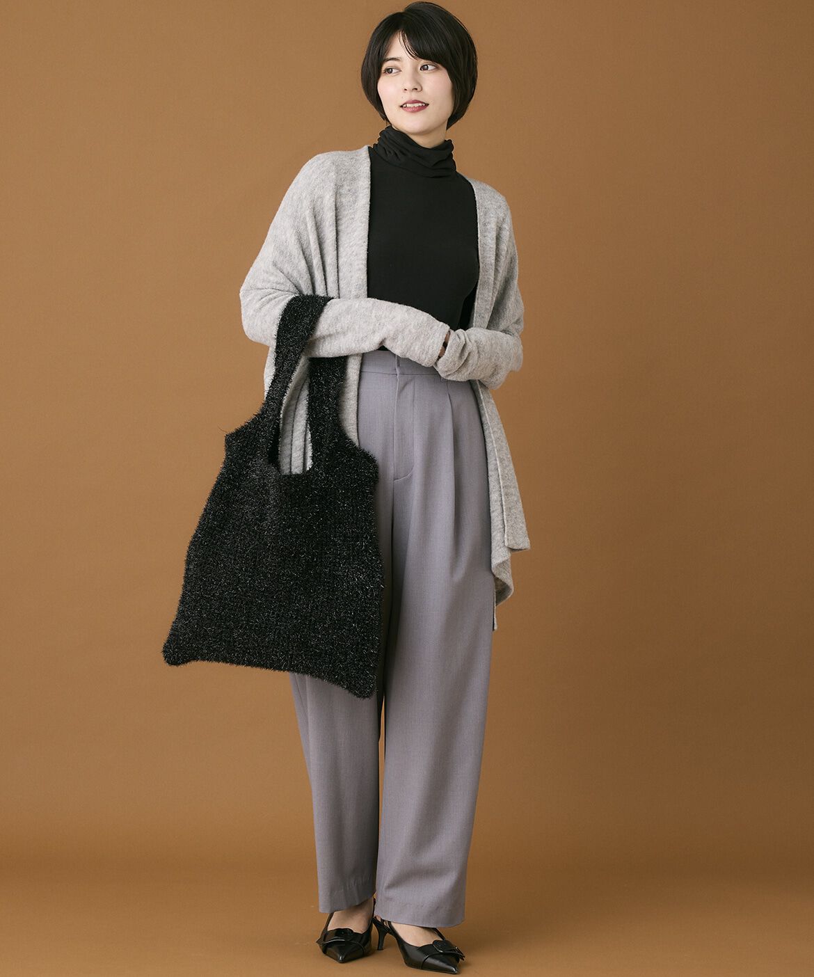 INED「《INED CLARO》ラグウォームタートルネックプルオーバー」|ニット・セーター|