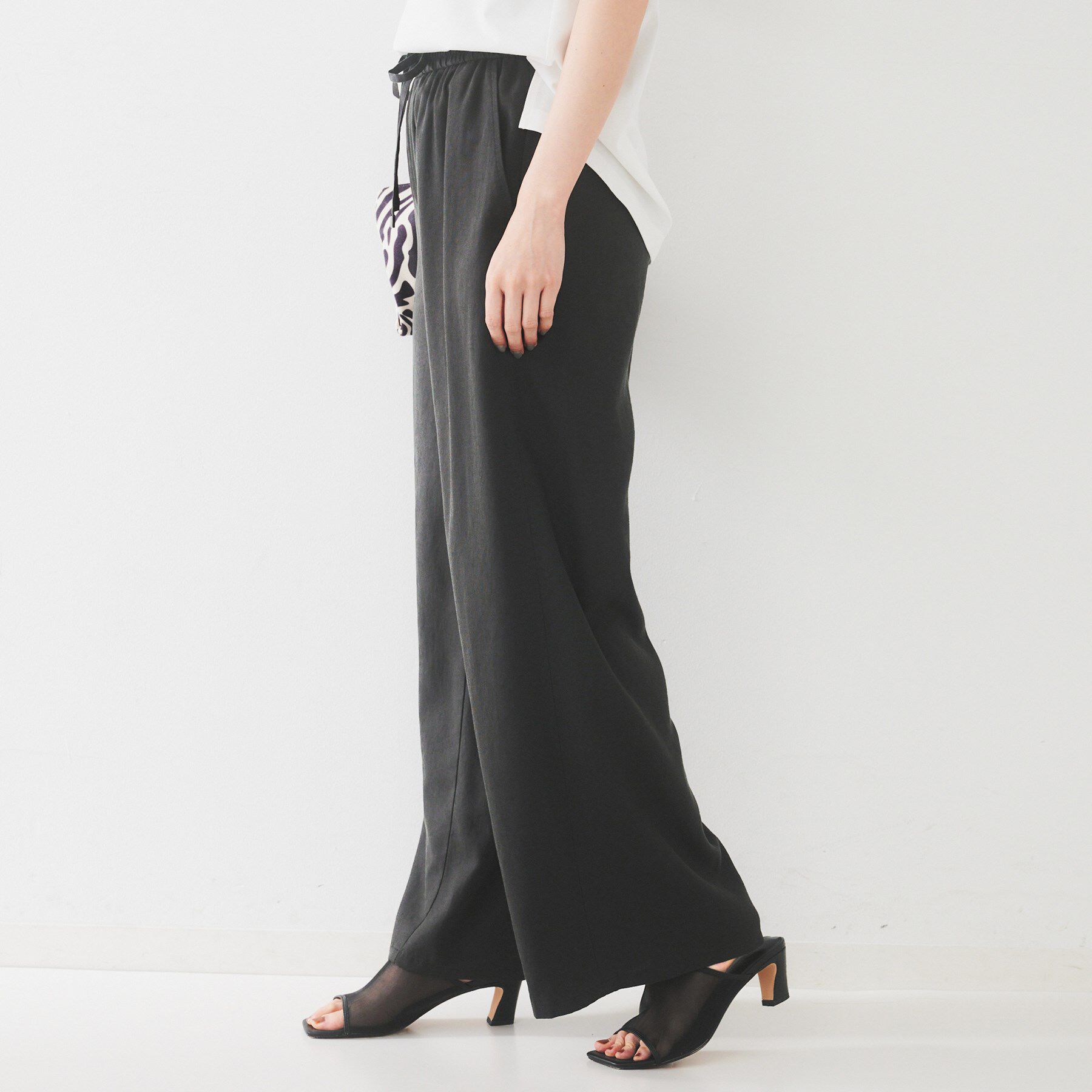 UNTITLED「【ウエストゴム/洗える/オンオフ】ドロストワイドパンツ」|その他|