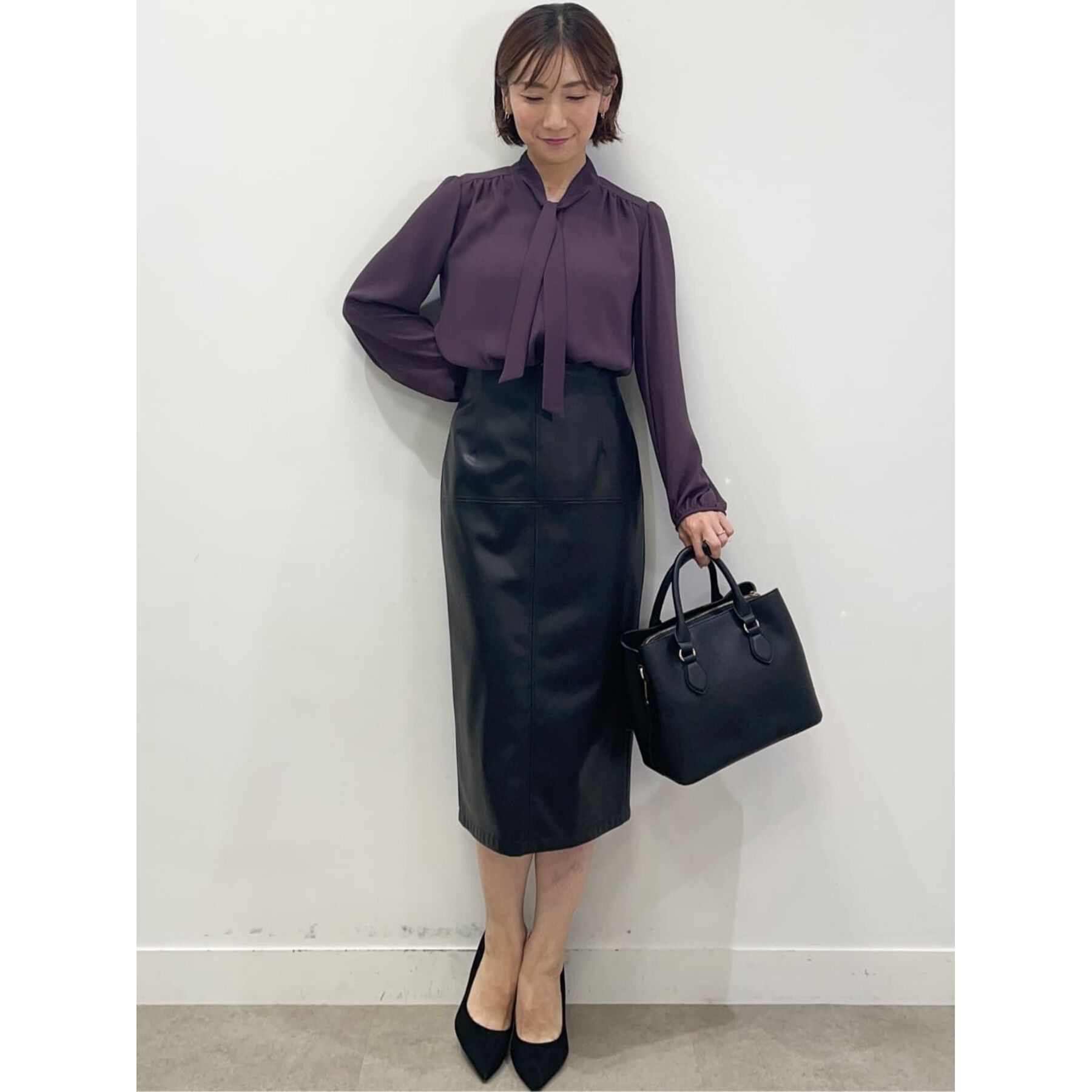 COUP DE CHANCE「【一枚着／ジャケットイン】女性らしい細ボウタイブラウス」|シャツ・ブラウス|