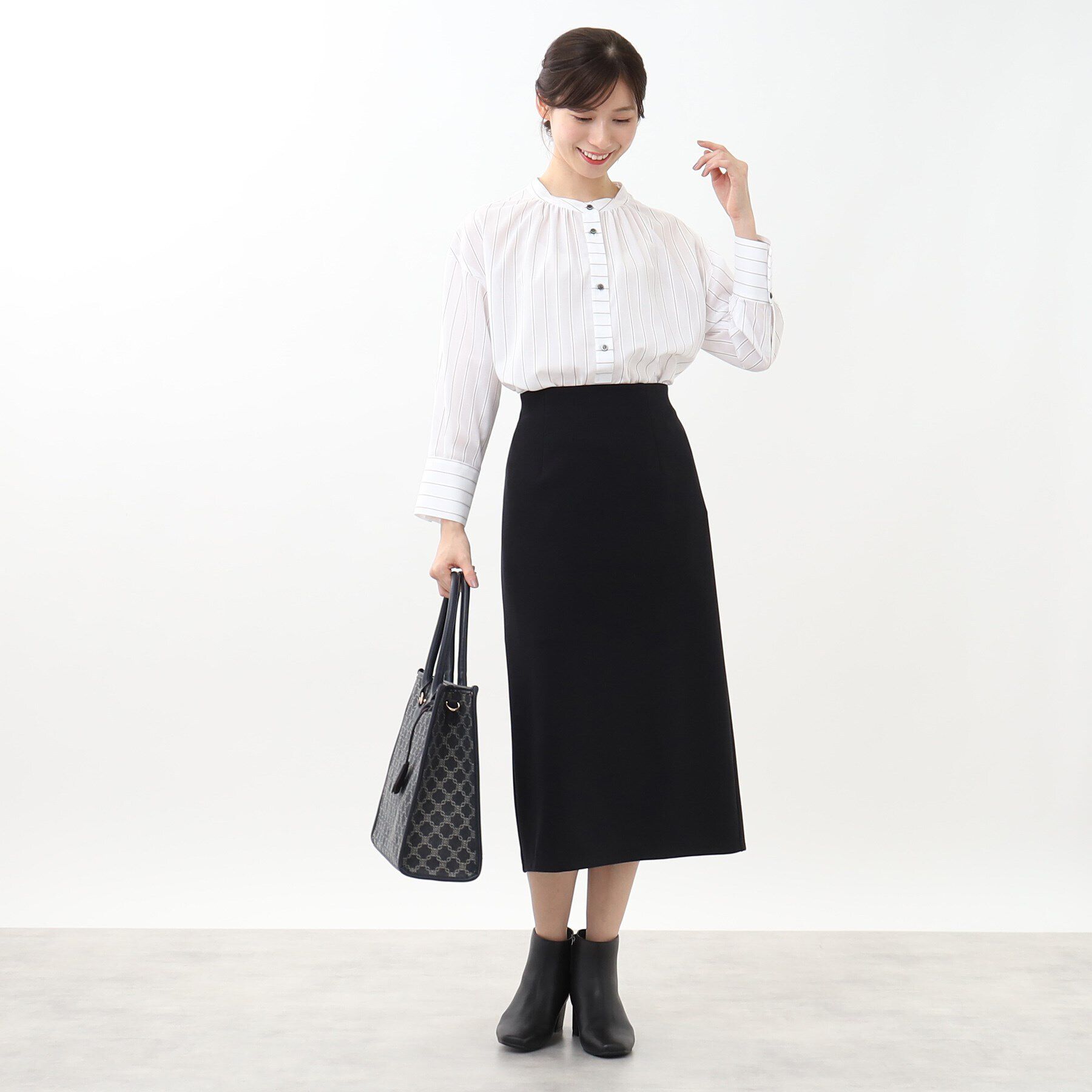 Reflect「【手洗い可】キレイめジャージナロースカート」|スカート|