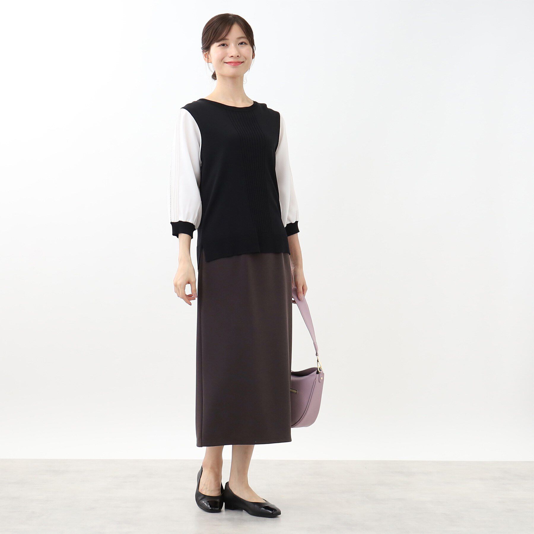 Reflect「【手洗い可】キレイめジャージナロースカート」|スカート|