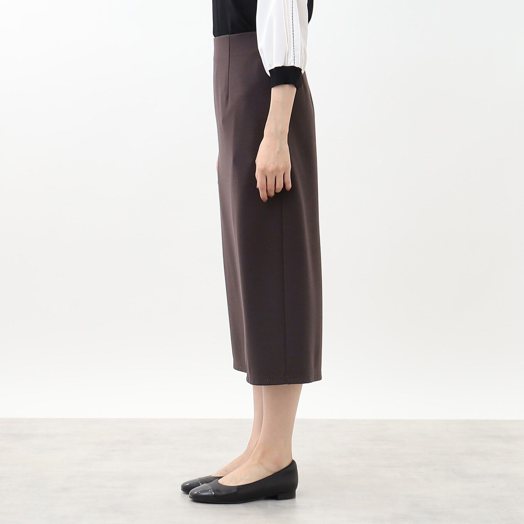 Reflect「【手洗い可】キレイめジャージナロースカート」|スカート|