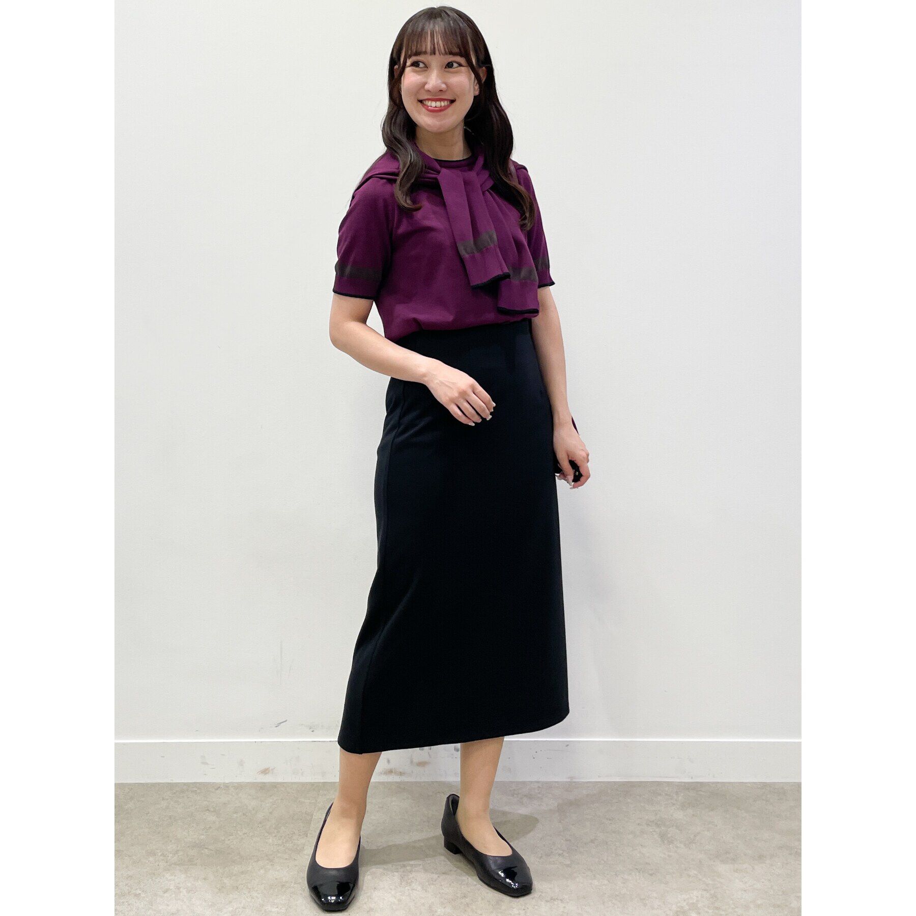 Reflect「【手洗い可】キレイめジャージナロースカート」|スカート|