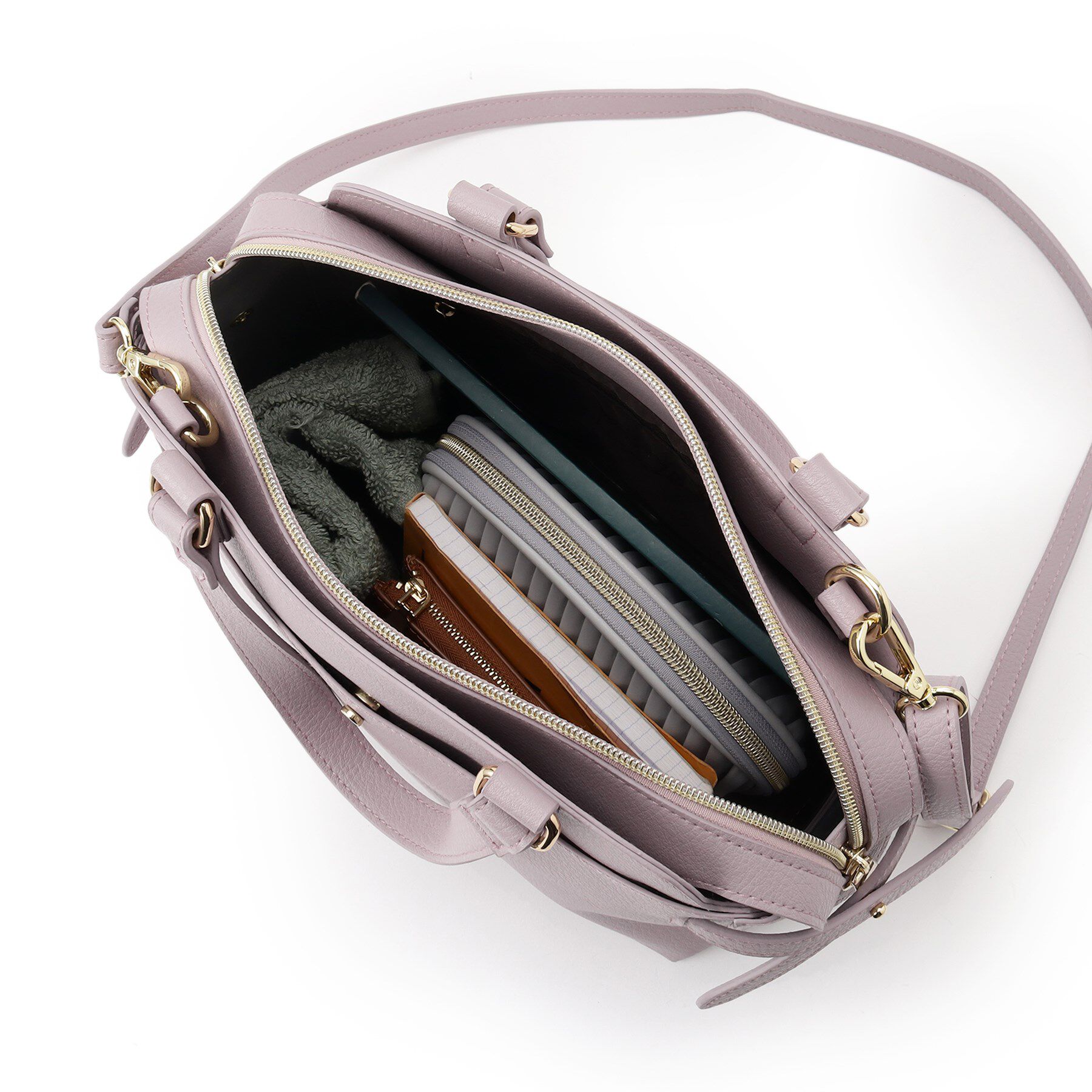 Reflect「【たっぷり収納！あおりポケット／通勤にぴったり◎／WEB先行カラーあり】ショルダー付きミディアムバッ」|トートバッグ|