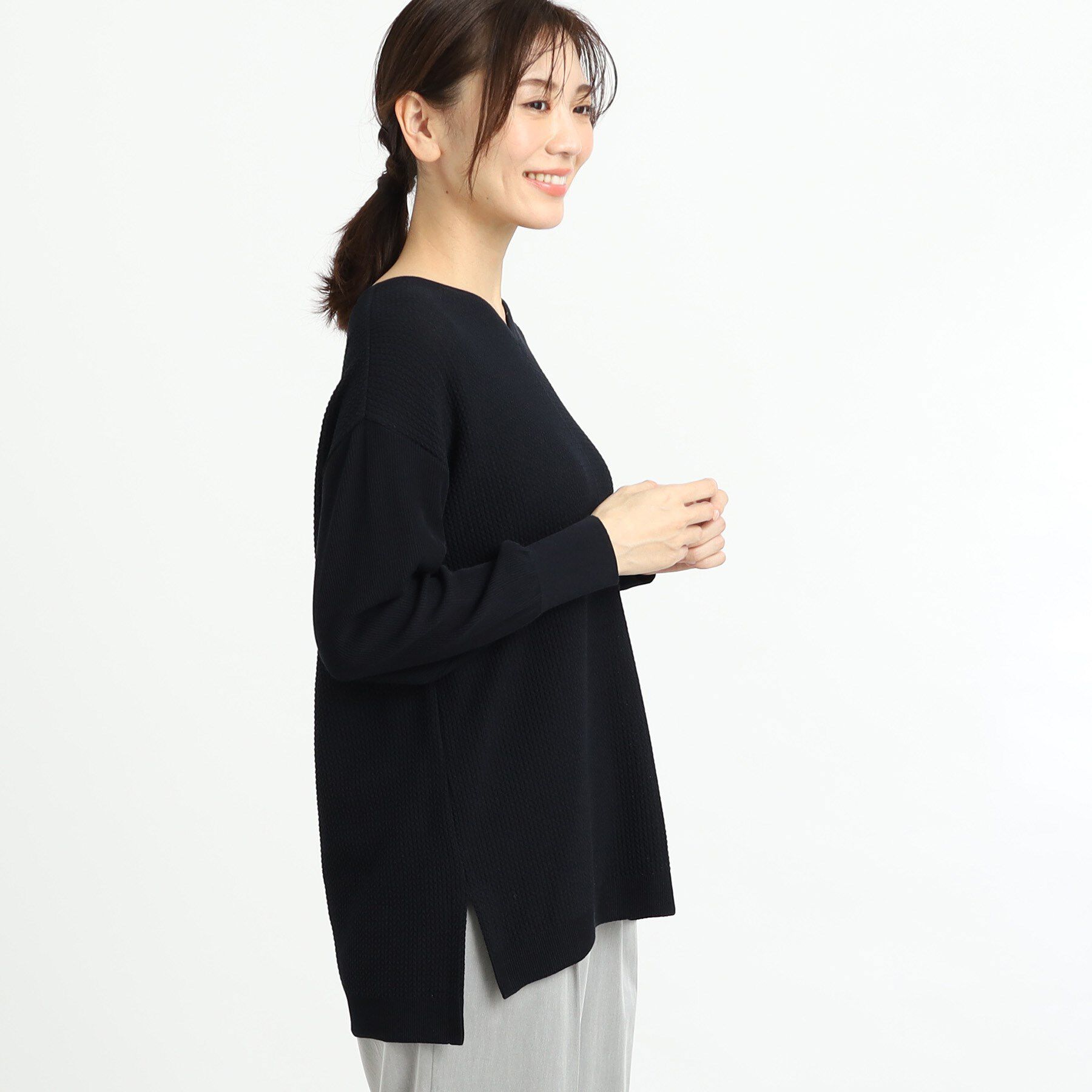 Reflect「【WEB先行カラーあり／ヒップ周りカバー】オフボディニット」|ニット・セーター|