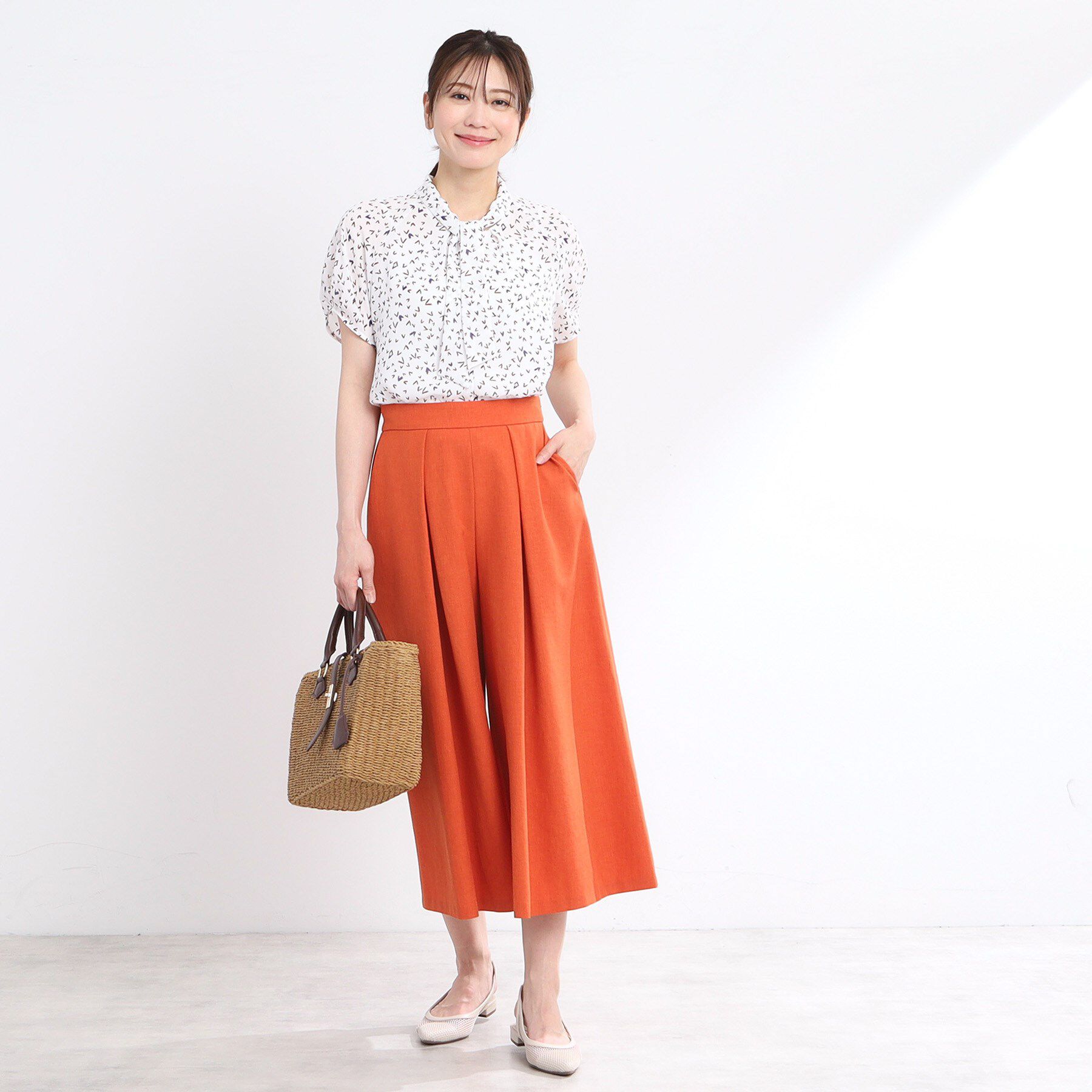 Reflect「【洗える】タックスカート風ワイドパンツ」|その他|