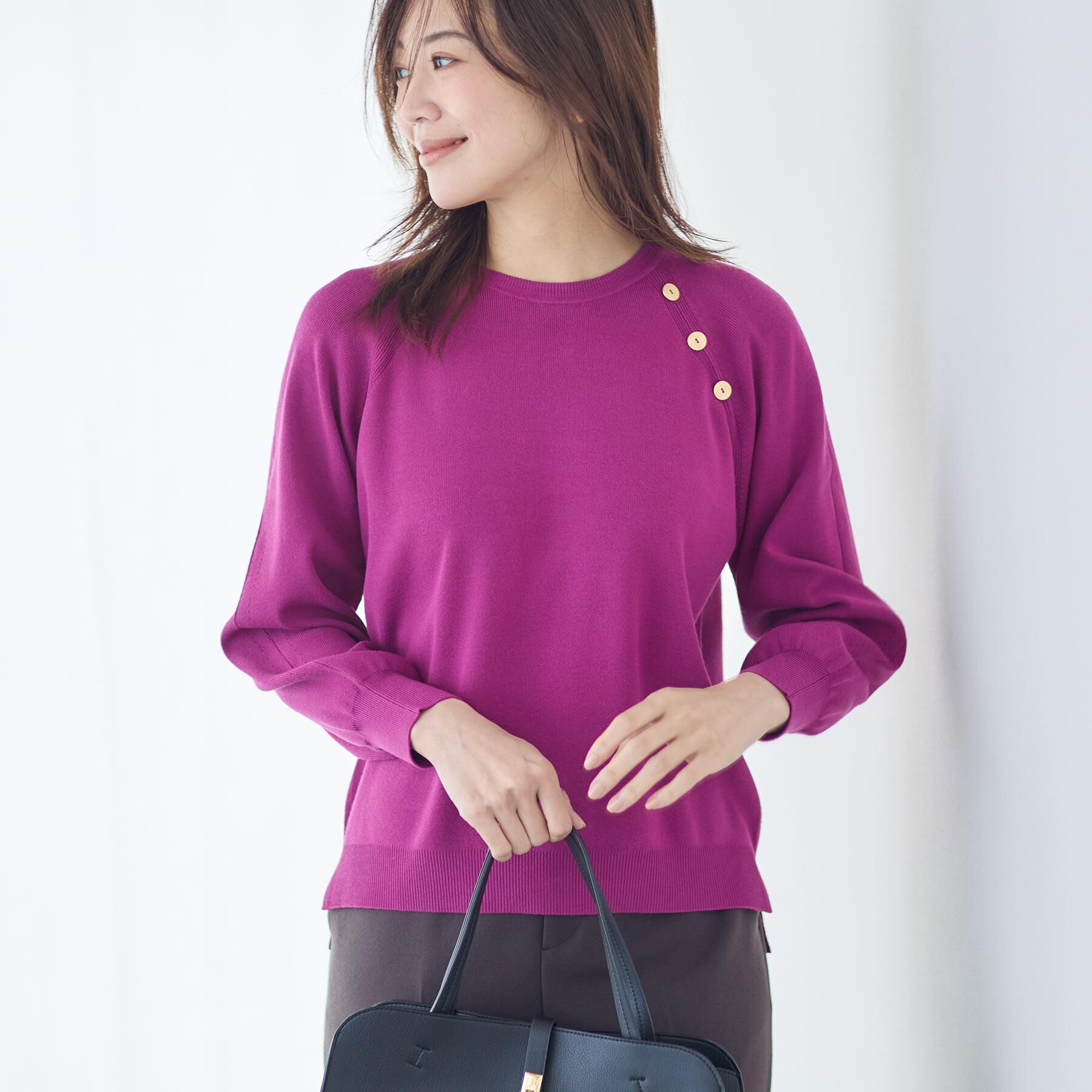 Reflect「【ゆったり着られる◎】ラグランスリーブニット」|ニット・セーター|