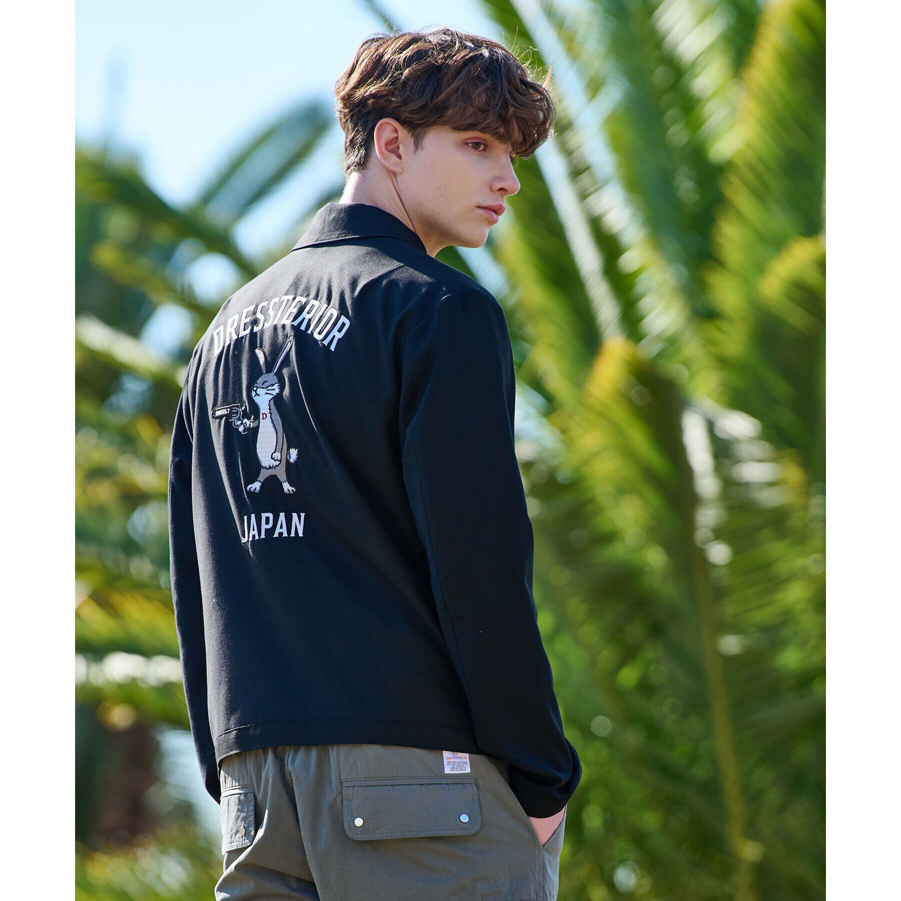 DRESSTERIOR「◆ラビット刺繍 アビエータージャケット」|ブルゾン・スタジャン|