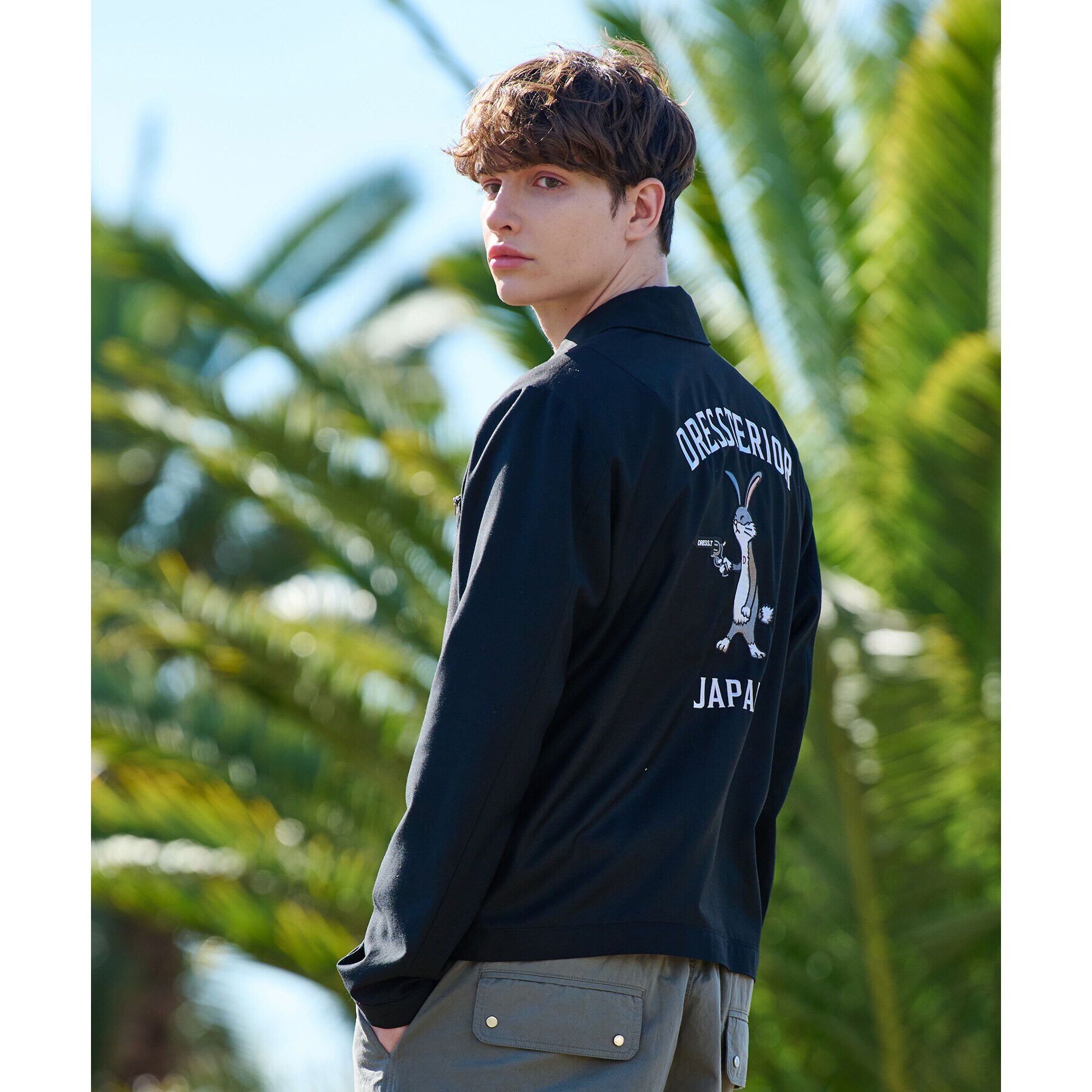 DRESSTERIOR「◆ラビット刺繍 アビエータージャケット」|ブルゾン・スタジャン|