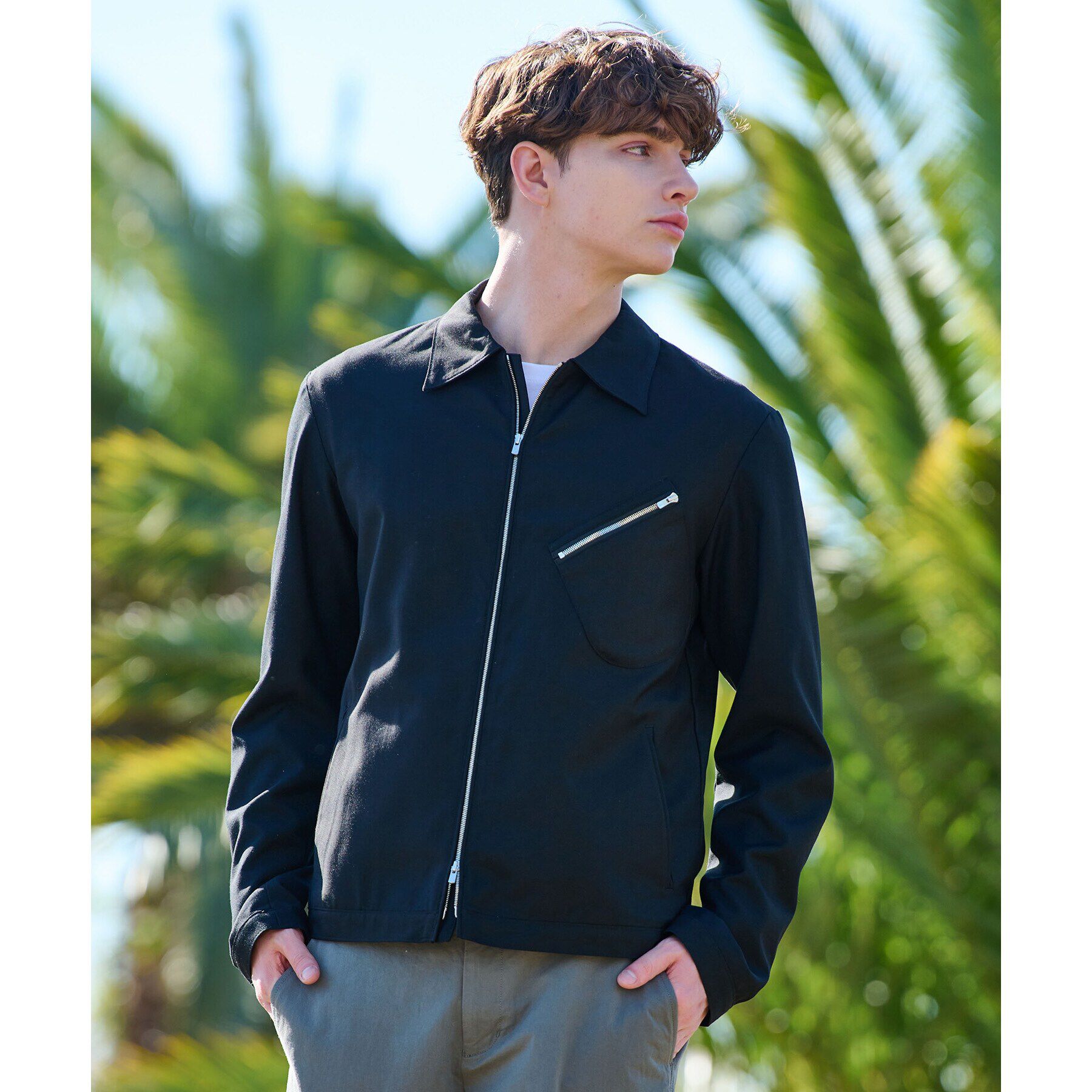 DRESSTERIOR「◆ラビット刺繍 アビエータージャケット」|ブルゾン・スタジャン|