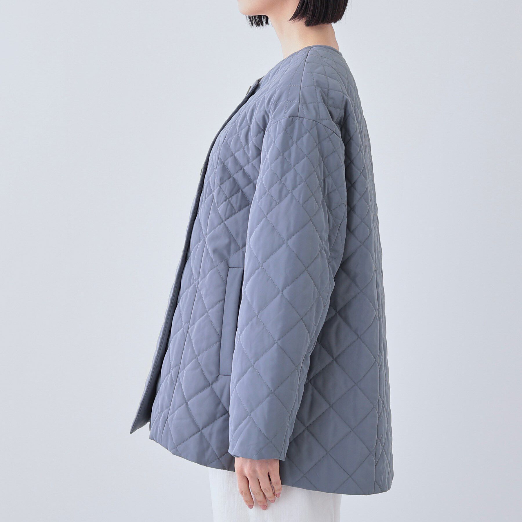 INDIVI「【撥水】グラデーションキルト トッパーコート」|ダウン|