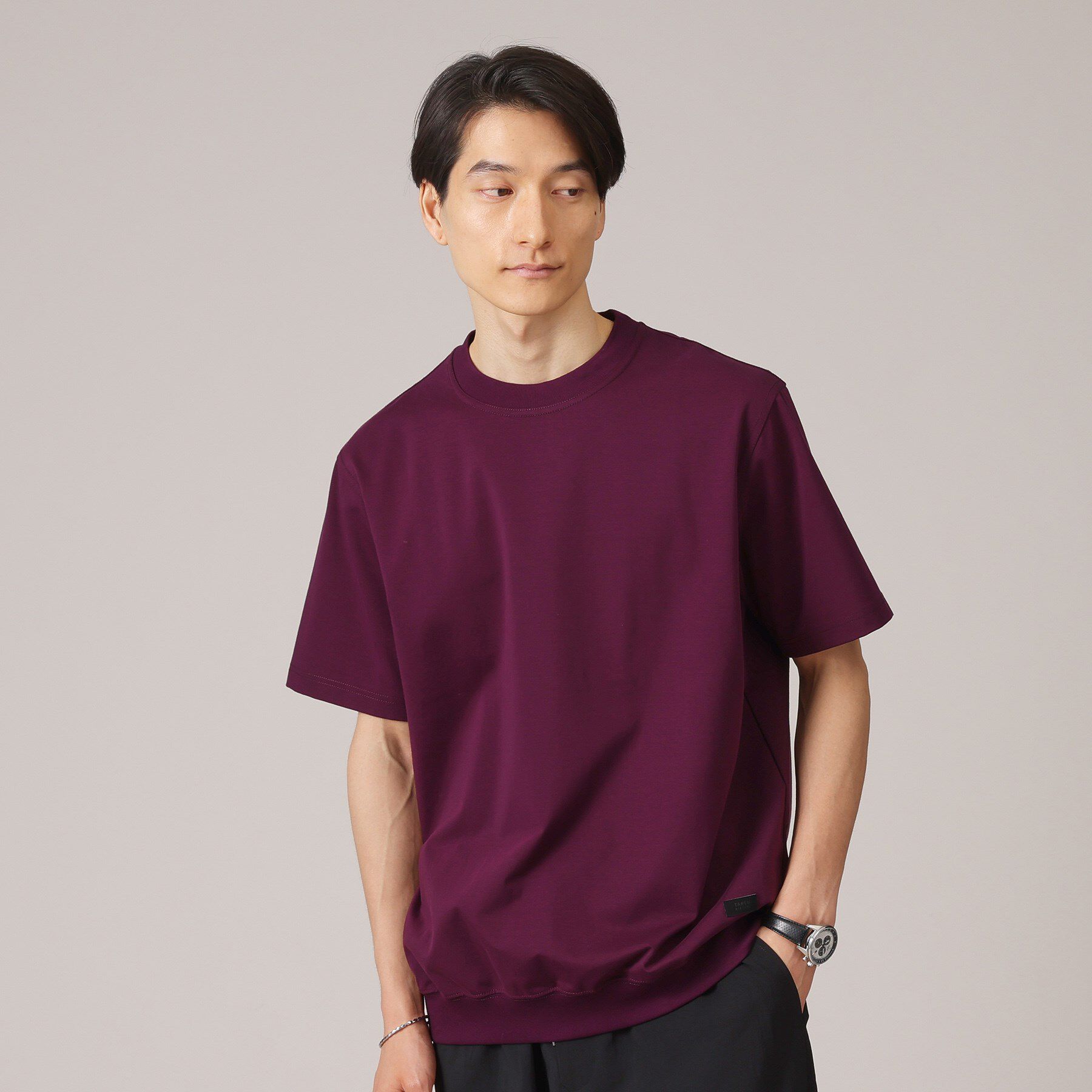 TAKEO KIKUCHI「【抗菌防臭／5サイズ展開】ハイゲージポンチ Tシャツ」|Tシャツ・カットソー|ボルドー(064)