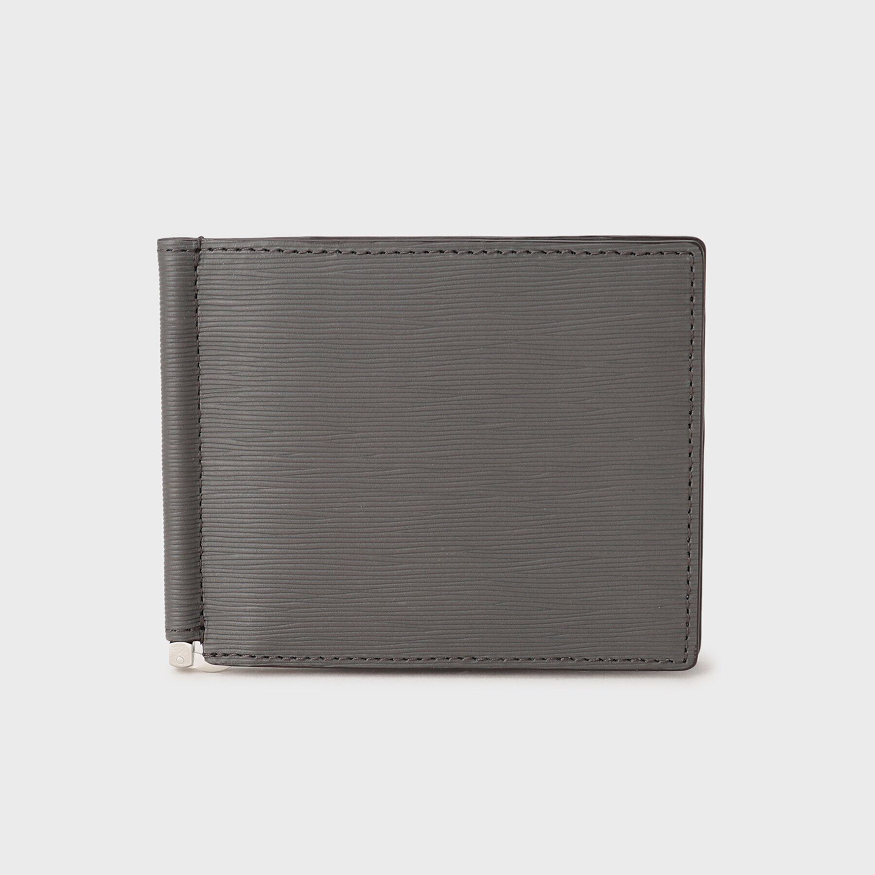 TAKEO KIKUCHI「【NEW レザーリップルシリーズ】マネークリップ付 サプレス ウォレット」|財布|ﾁｬｺｰﾙｸﾞﾚｰ(014)