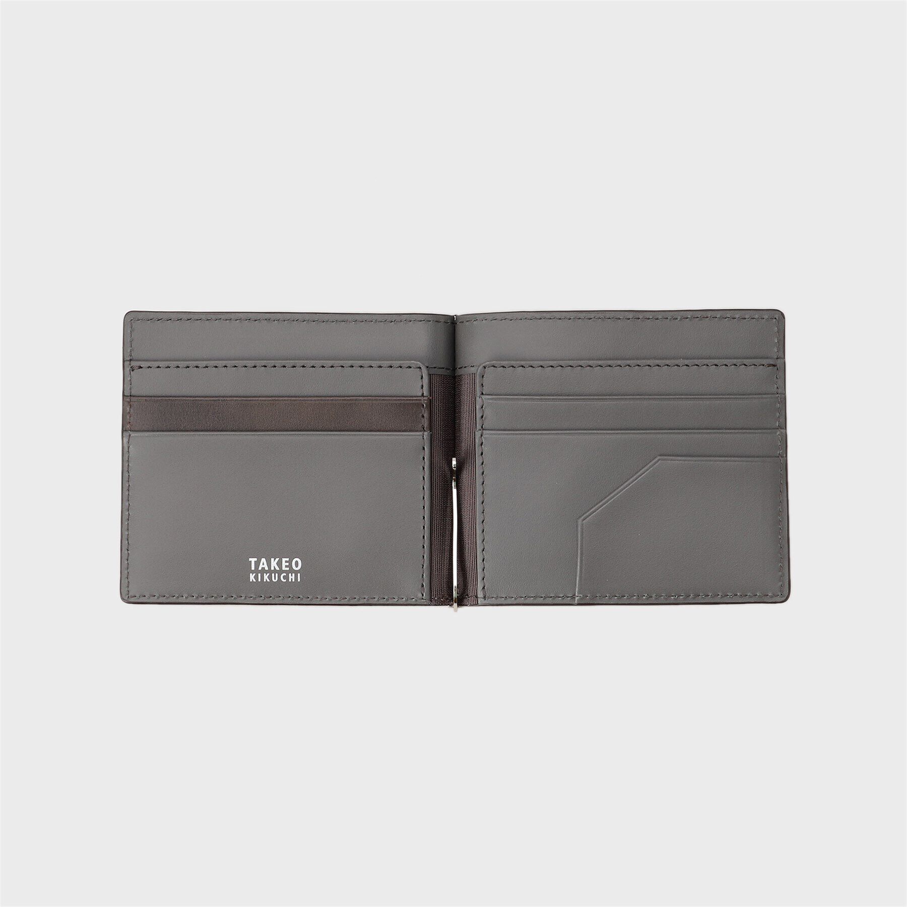TAKEO KIKUCHI「【NEW レザーリップルシリーズ】マネークリップ付 サプレス ウォレット」|財布|