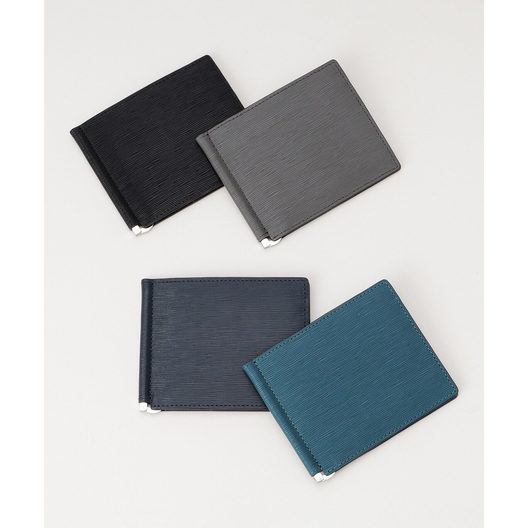 TAKEO KIKUCHI「【NEW レザーリップルシリーズ】マネークリップ付 サプレス ウォレット」|財布|