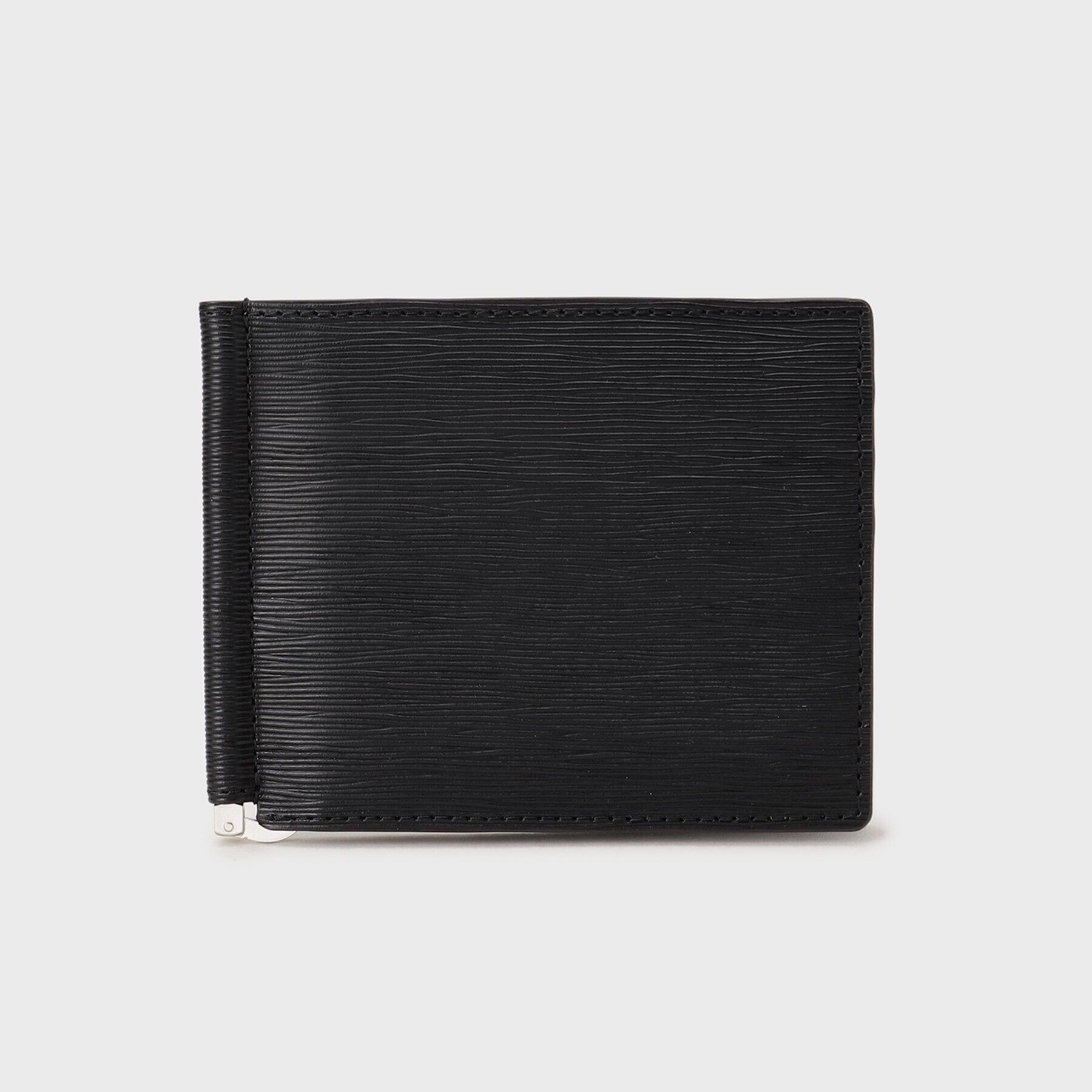 TAKEO KIKUCHI「【NEW レザーリップルシリーズ】マネークリップ付 サプレス ウォレット」|財布|ﾌﾞﾗｯｸ(019)