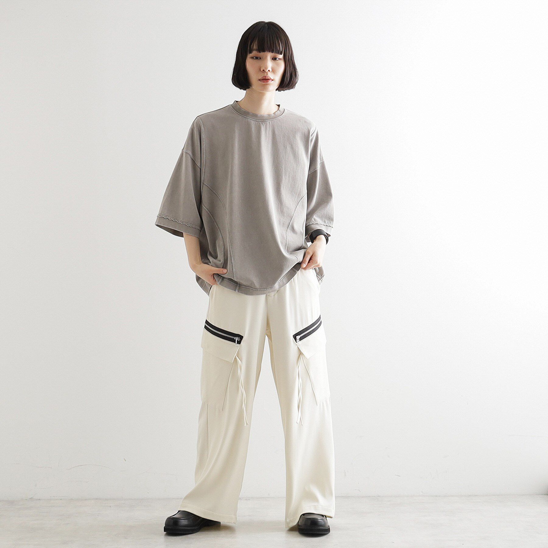 tk.TAKEO KIKUCHI「AラインサイドZIPカーゴパンツ」|その他|