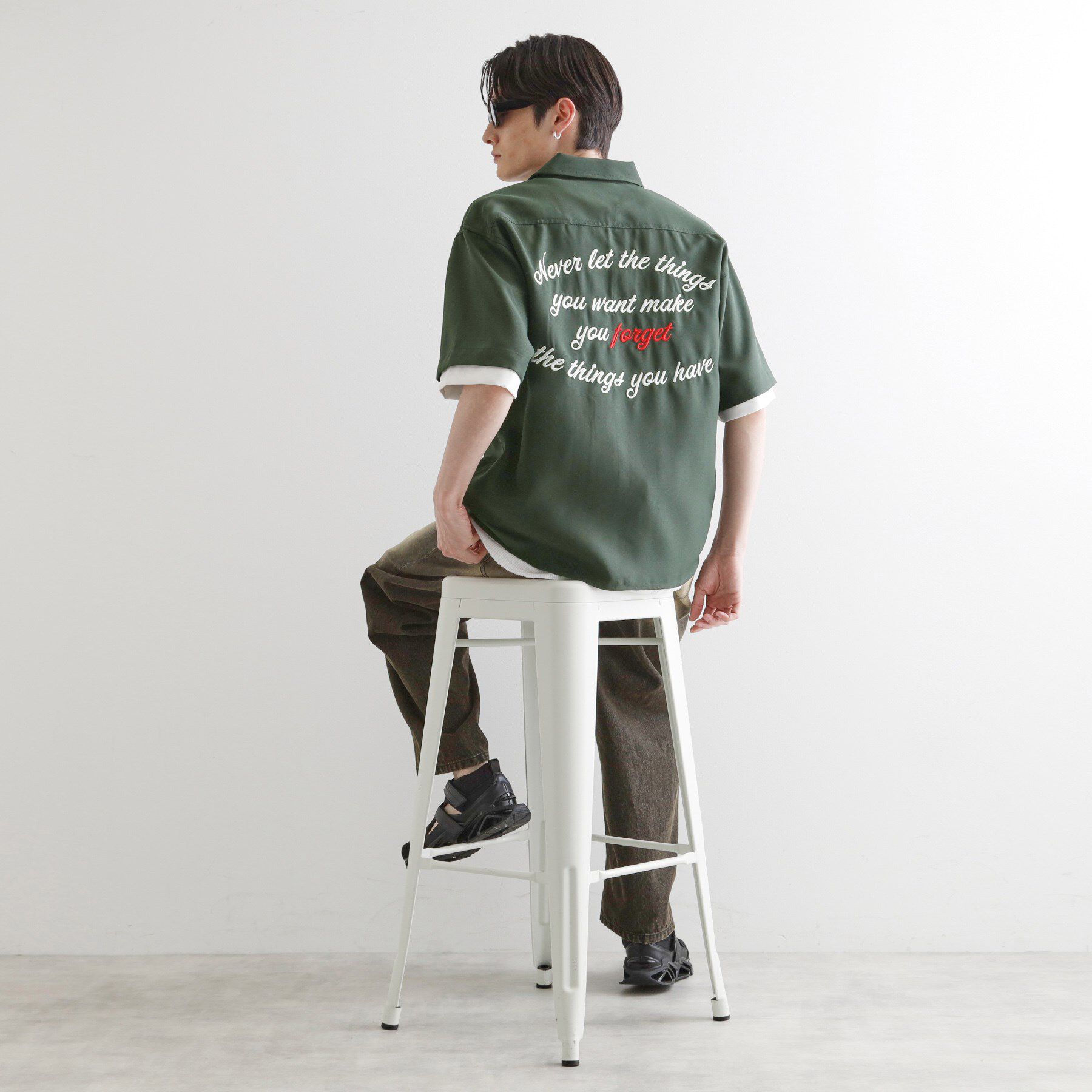 tk.TAKEO KIKUCHI「レイヤードバック刺繍シャツ」|シャツ・ブラウス|