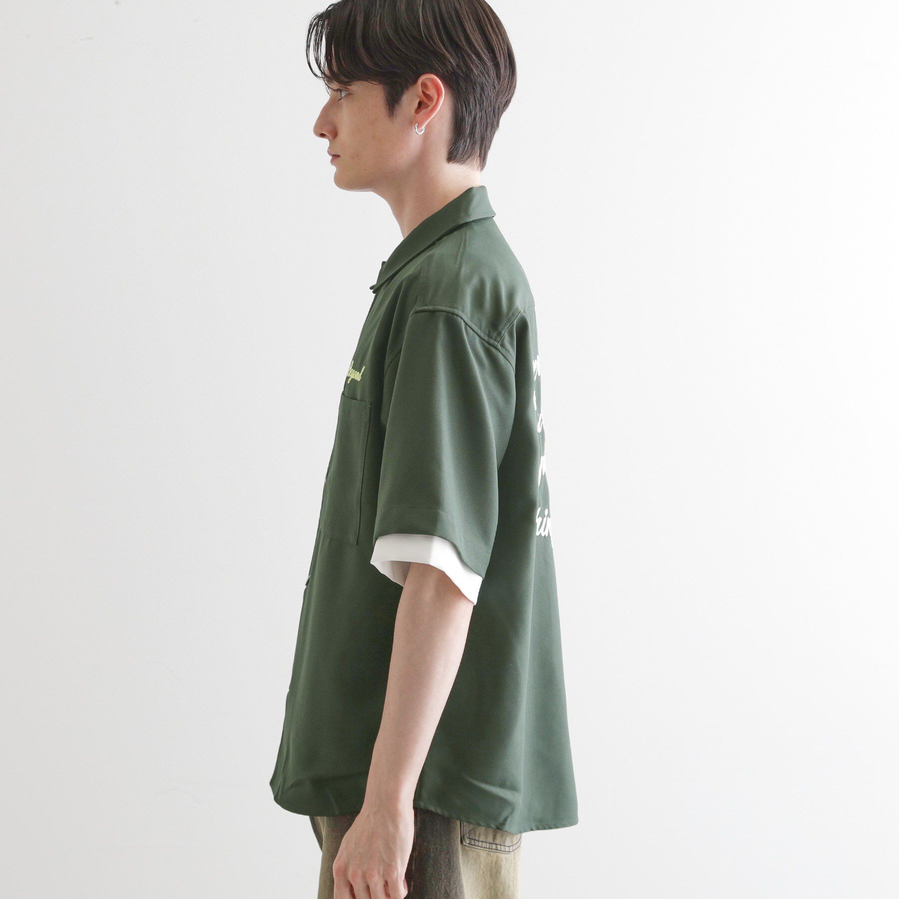 tk.TAKEO KIKUCHI「レイヤードバック刺繍シャツ」|シャツ・ブラウス|