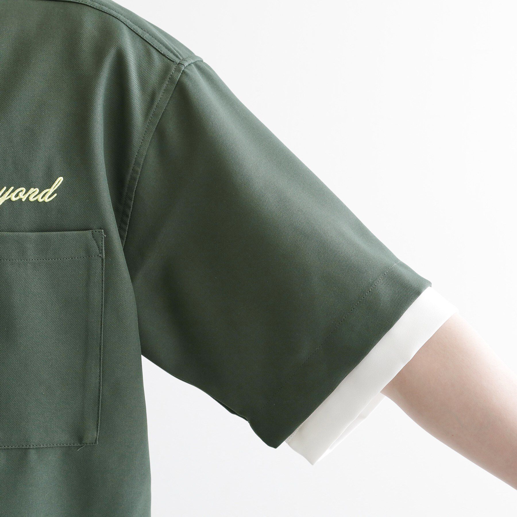 tk.TAKEO KIKUCHI「レイヤードバック刺繍シャツ」|シャツ・ブラウス|