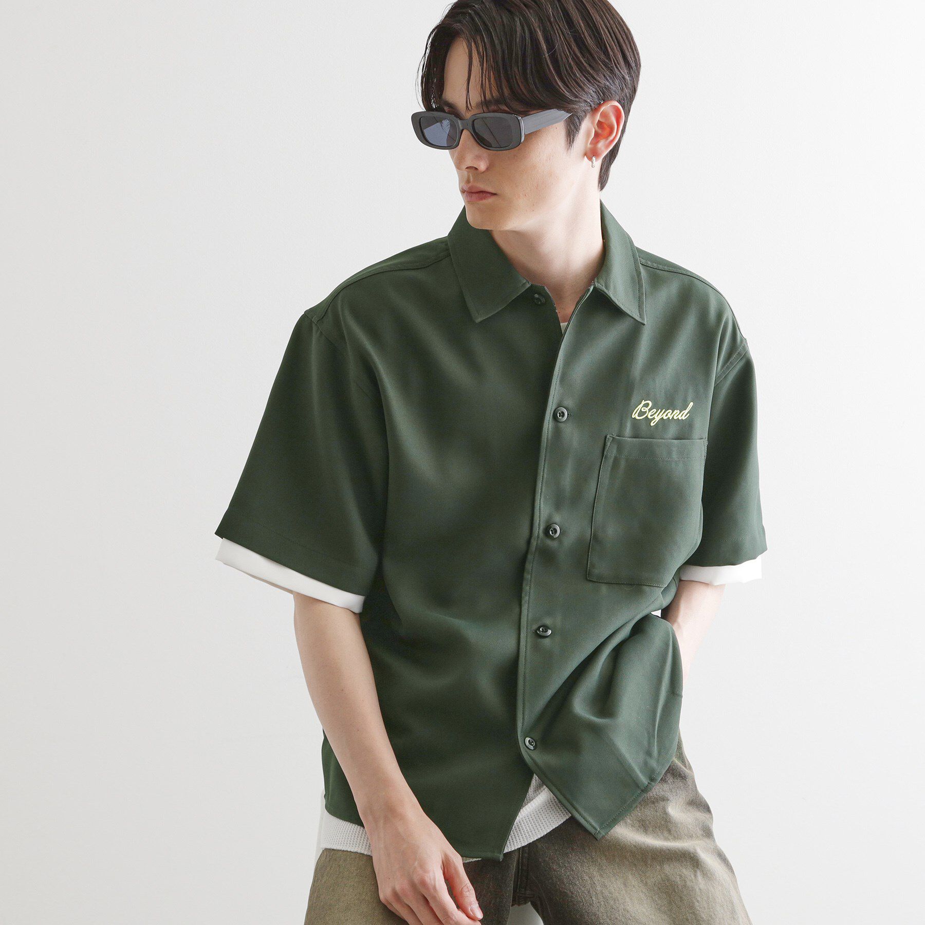 tk.TAKEO KIKUCHI「レイヤードバック刺繍シャツ」|シャツ・ブラウス|