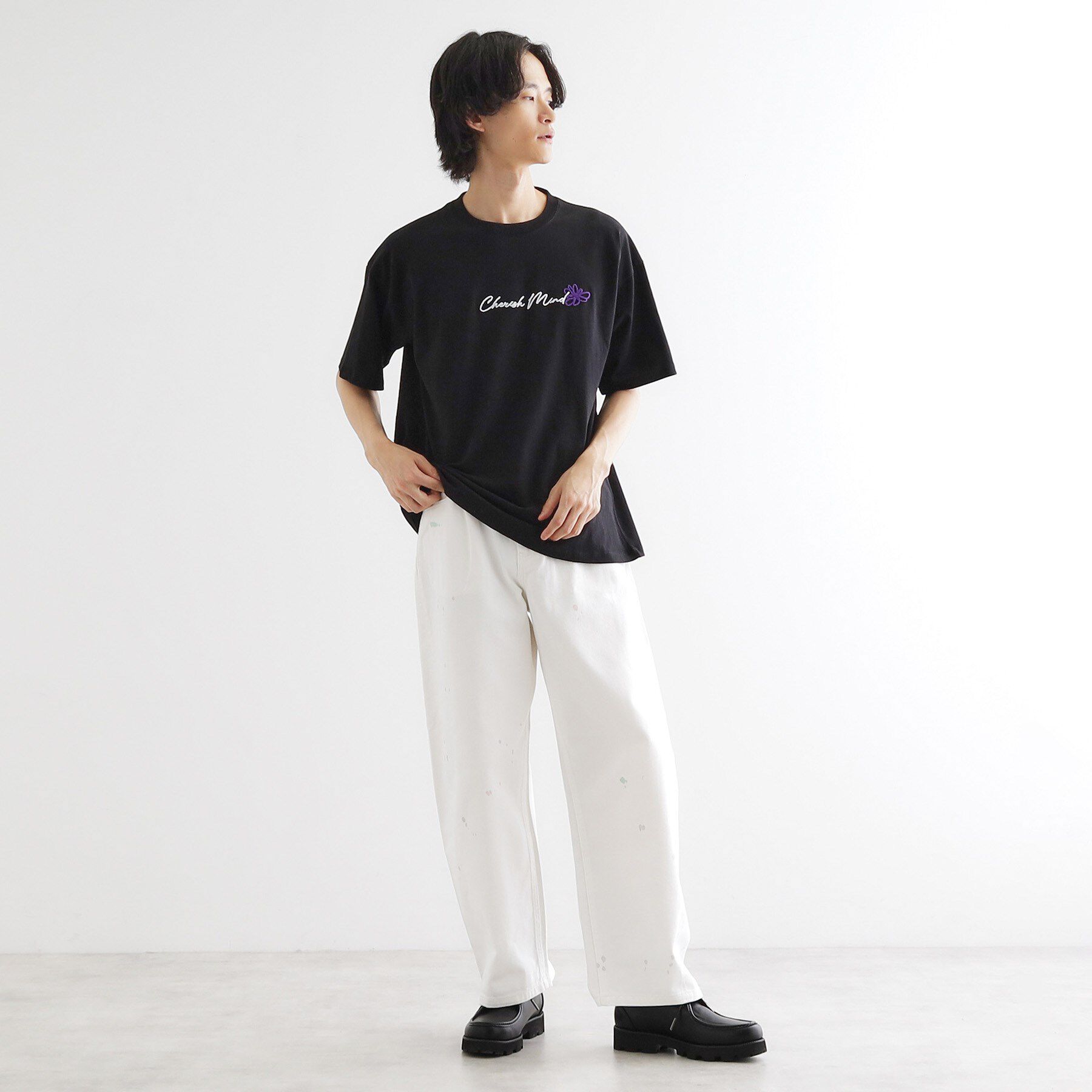 tk.TAKEO KIKUCHI「ハート＆フラワーTシャツ」|Tシャツ・カットソー|