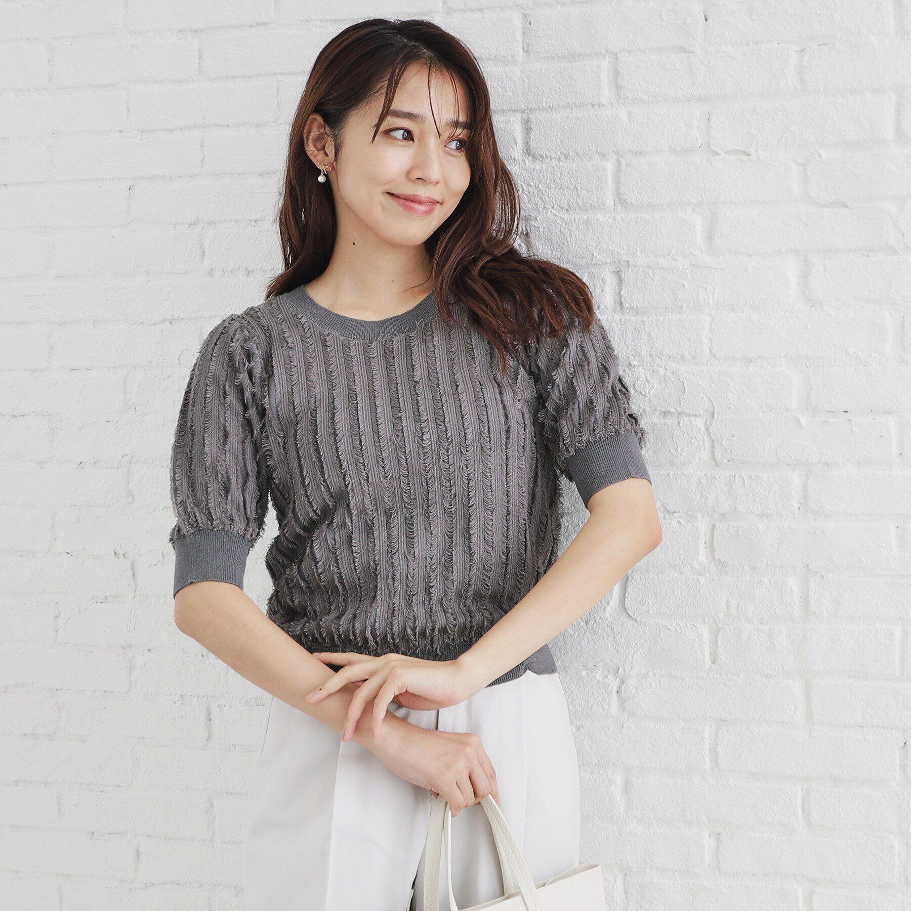 index「カットフリンジニットトップス/セットアップ対応【洗濯機洗い可】」|ニット・セーター|