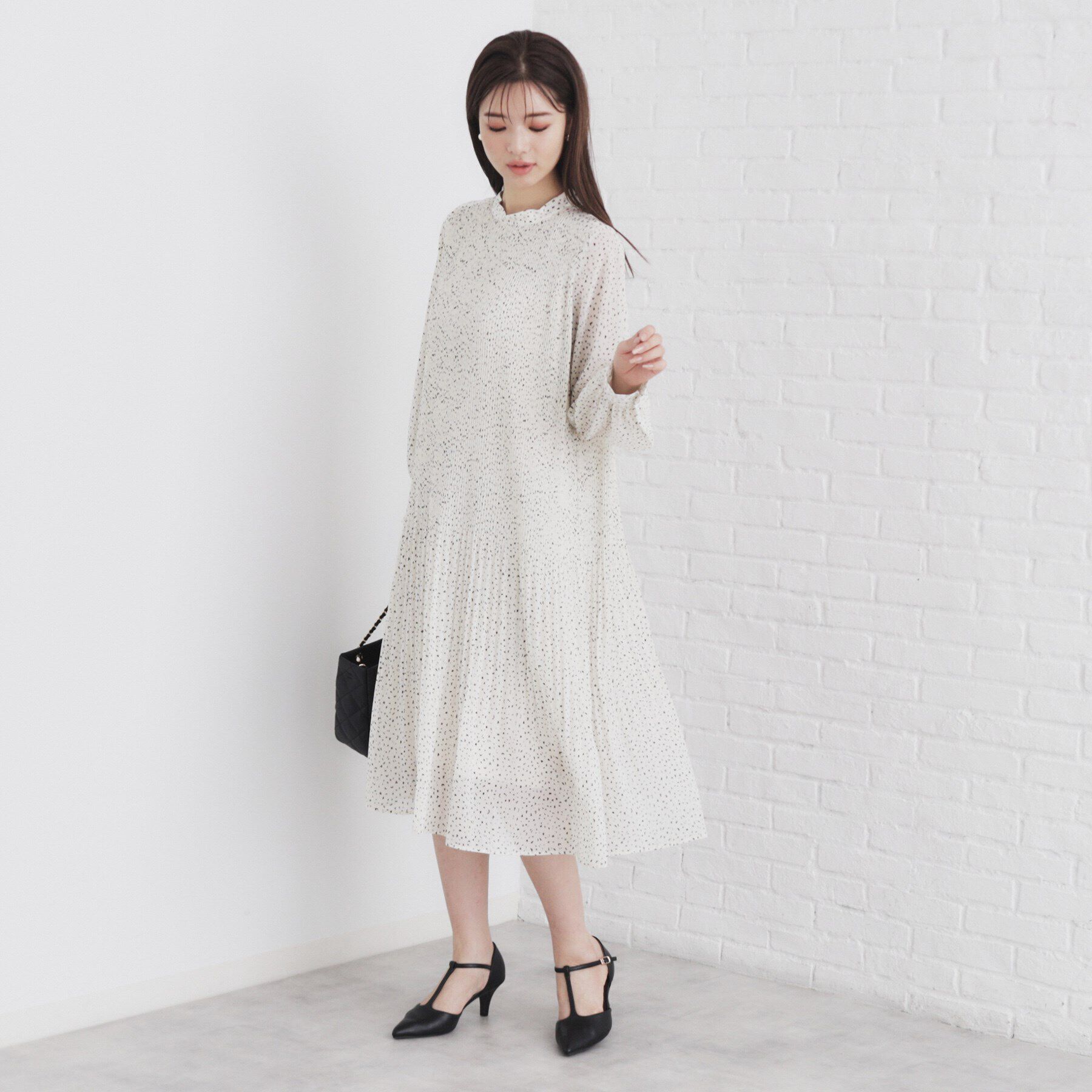 index「2WAYリボン プリーツワンピース【洗濯機洗い可】」|ワンピース|