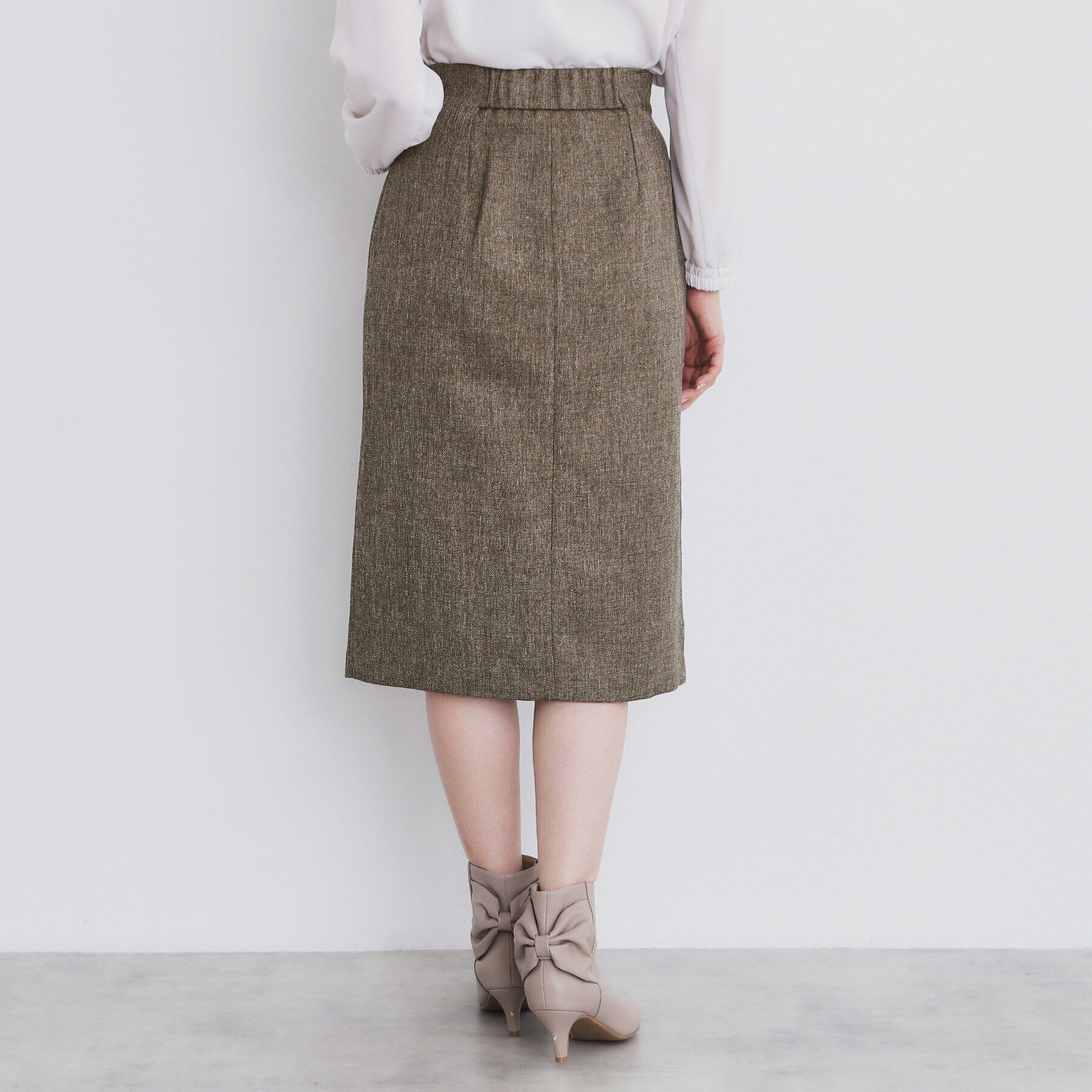 index「ツイード調ジップタイトスカート【洗濯機洗い可/防シワ】」|スカート|