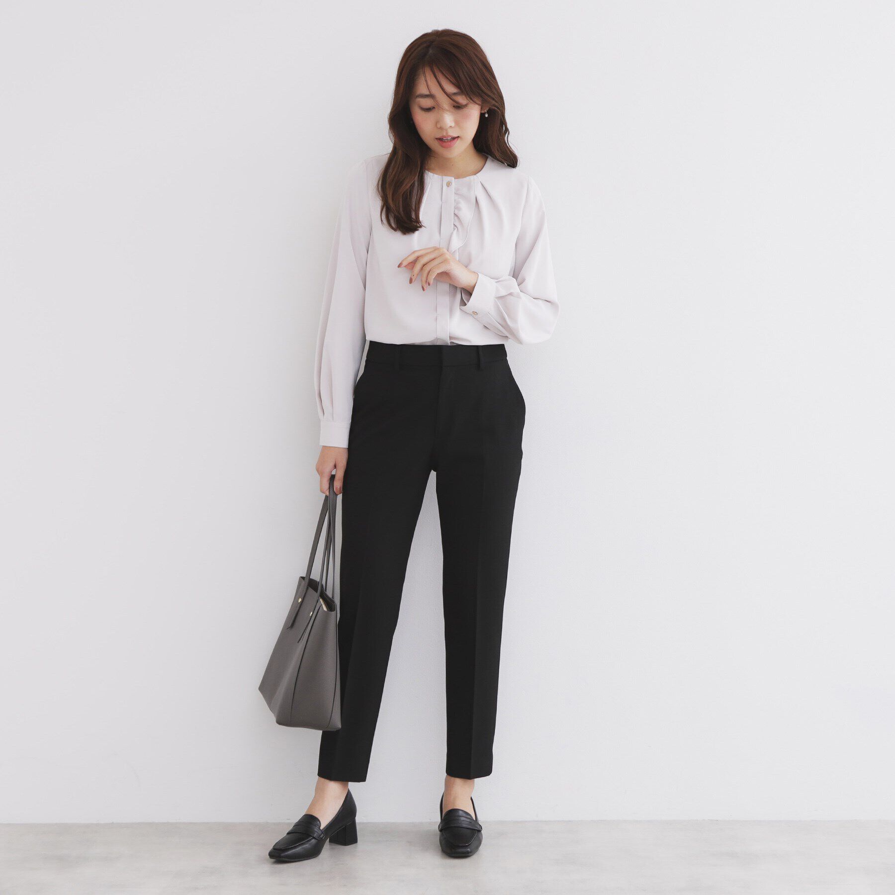 index「《XS-LLsize》裏起毛ストレッチテーパードパンツ【洗濯機洗い可/吸湿発熱/防シワ】」|その他|