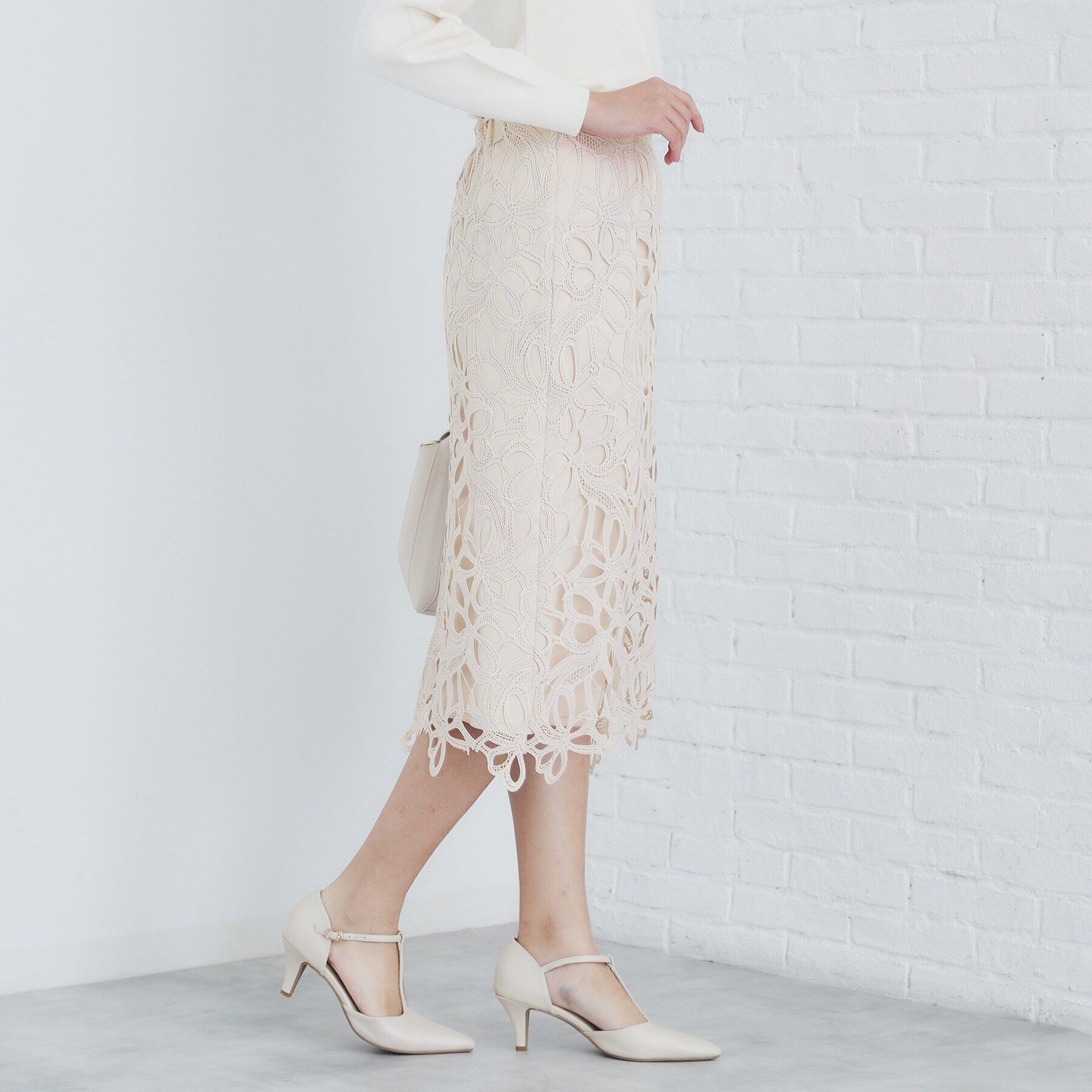 index「リボンレースタイトスカート【洗濯機洗い可】」|スカート|