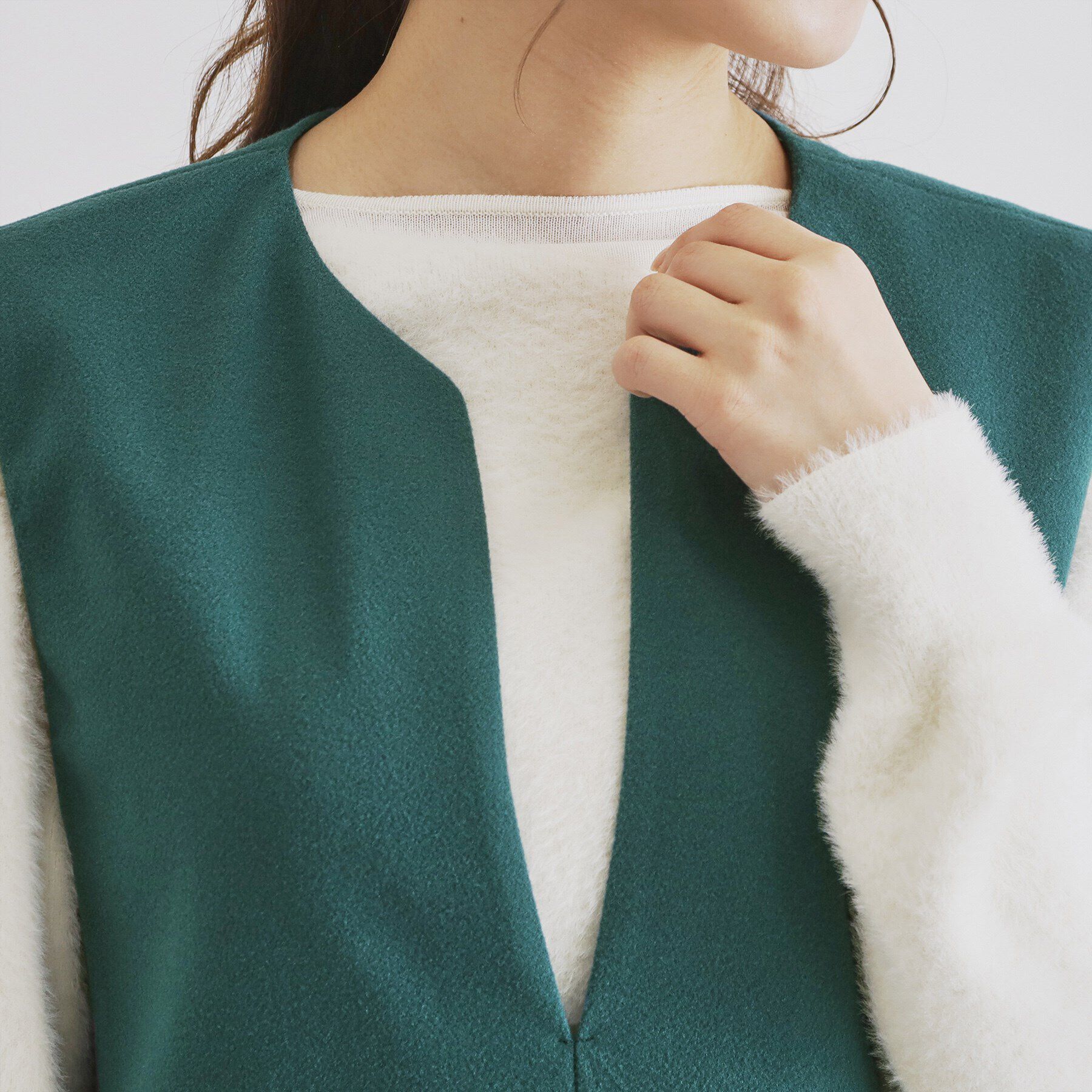 index「スリットネックジャンパースカート【洗濯機洗い可/イージーアイロン】」|ワンピース|