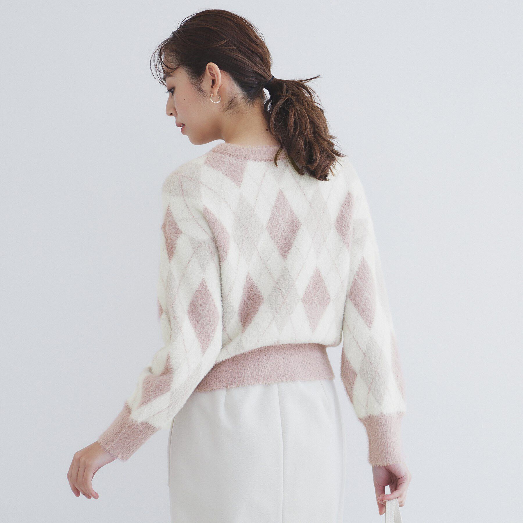 index「アーガイルチェックフェザーニット【洗濯機洗い可】」|ニット・セーター|