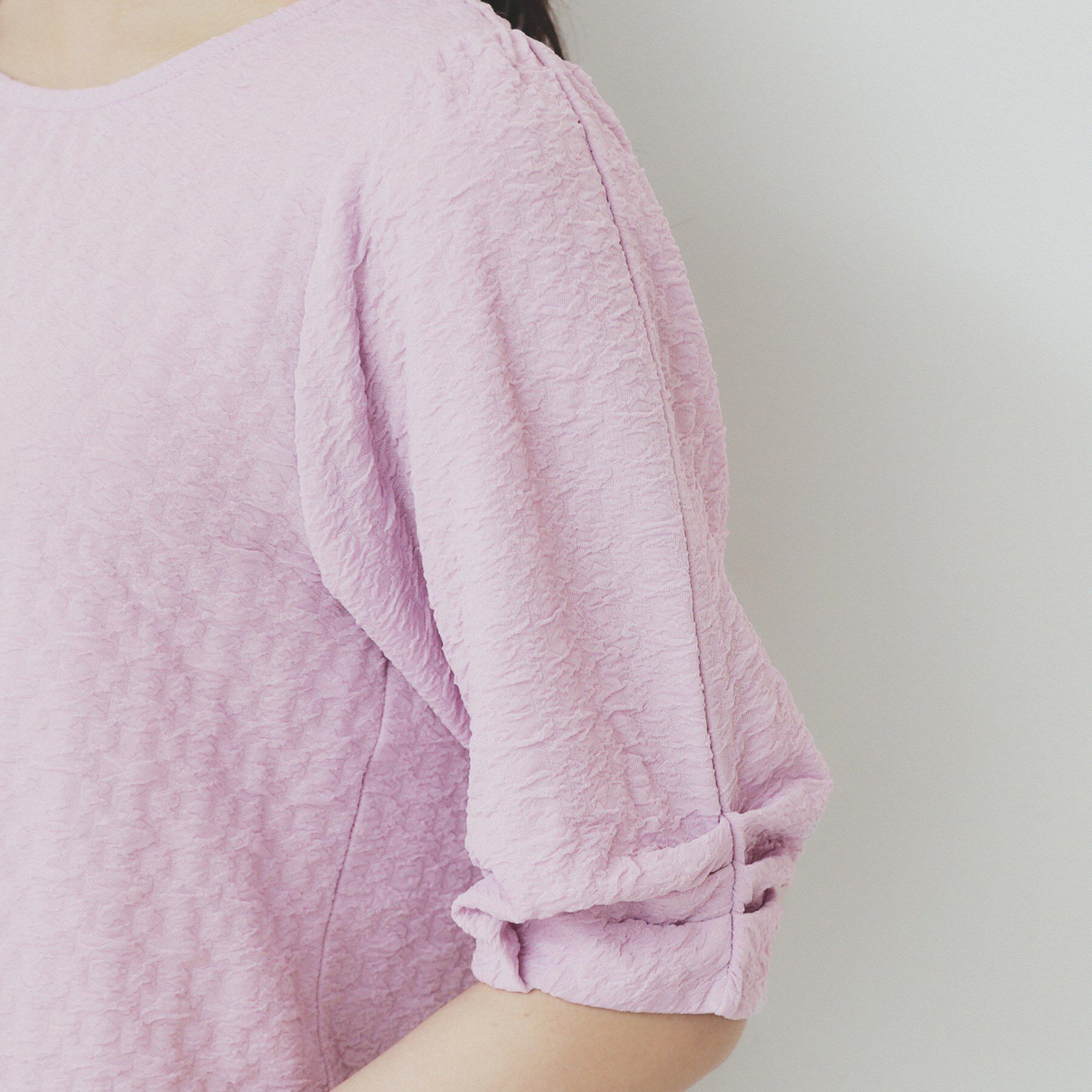 index「シボジャカードタックギャザートップス【洗濯機洗い可】」|Tシャツ・カットソー|