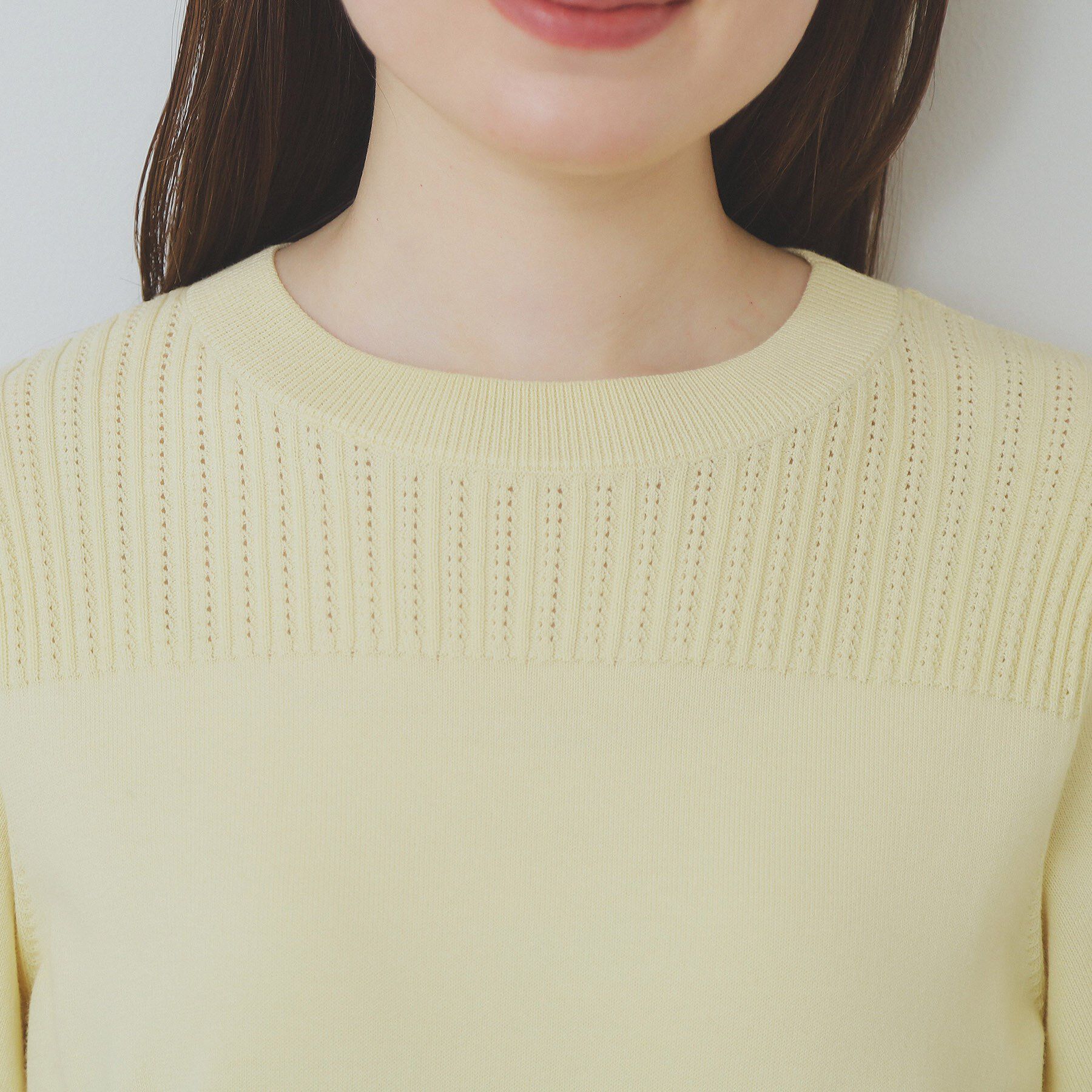 index「フレアスリーブニット/オーガニックコットン混【UV/洗濯機洗い可】」|ニット・セーター|