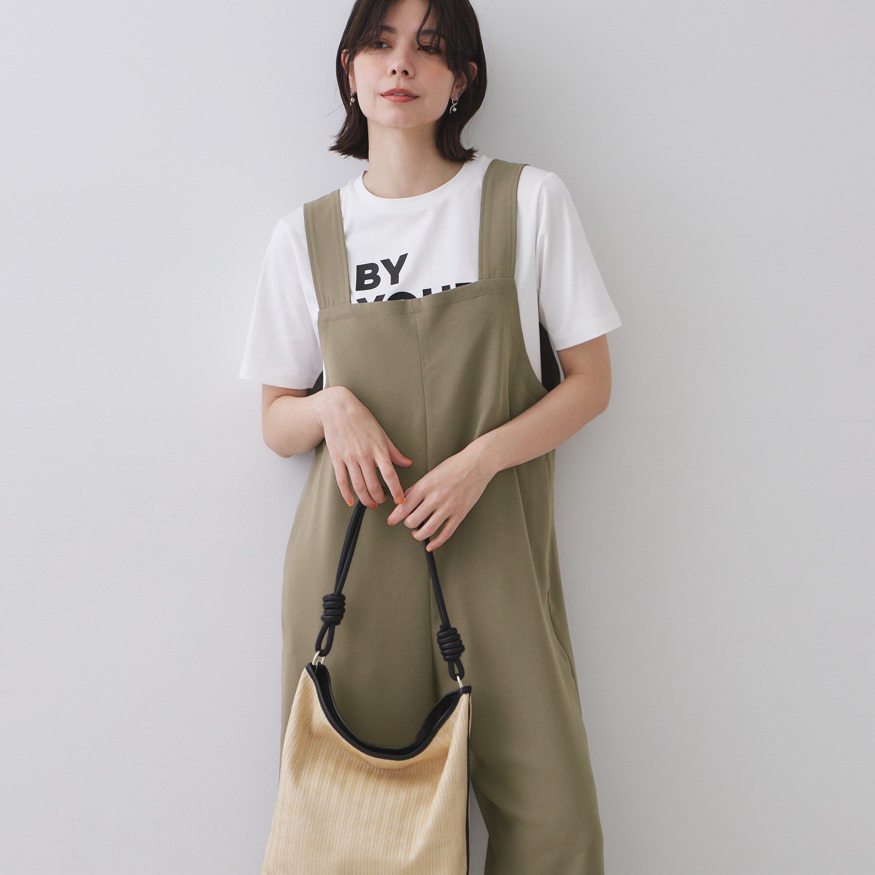 OPAQUE.CLIP「イージーサロペット【洗濯機洗い可】」|オールインワン|