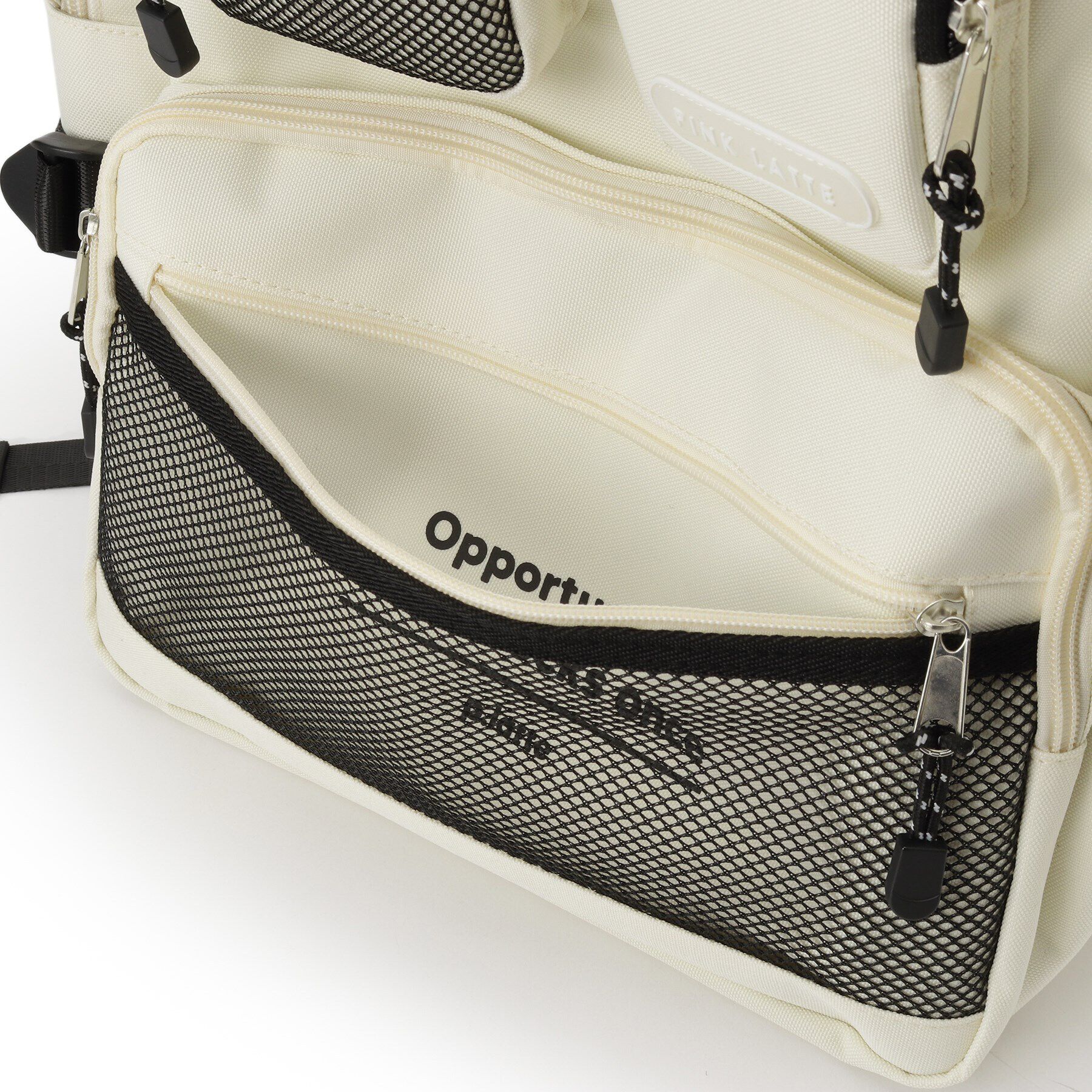 PINK-latte「【本体容量約14L】Wポケットリュック」|リュック|