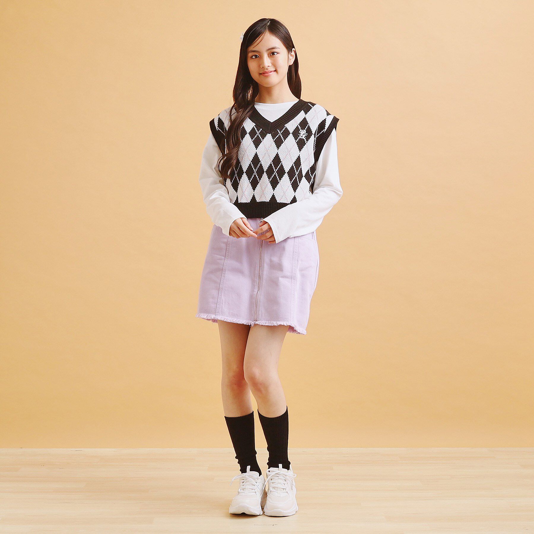 PINK-latte「リングジップ台形スカート」|スカート|