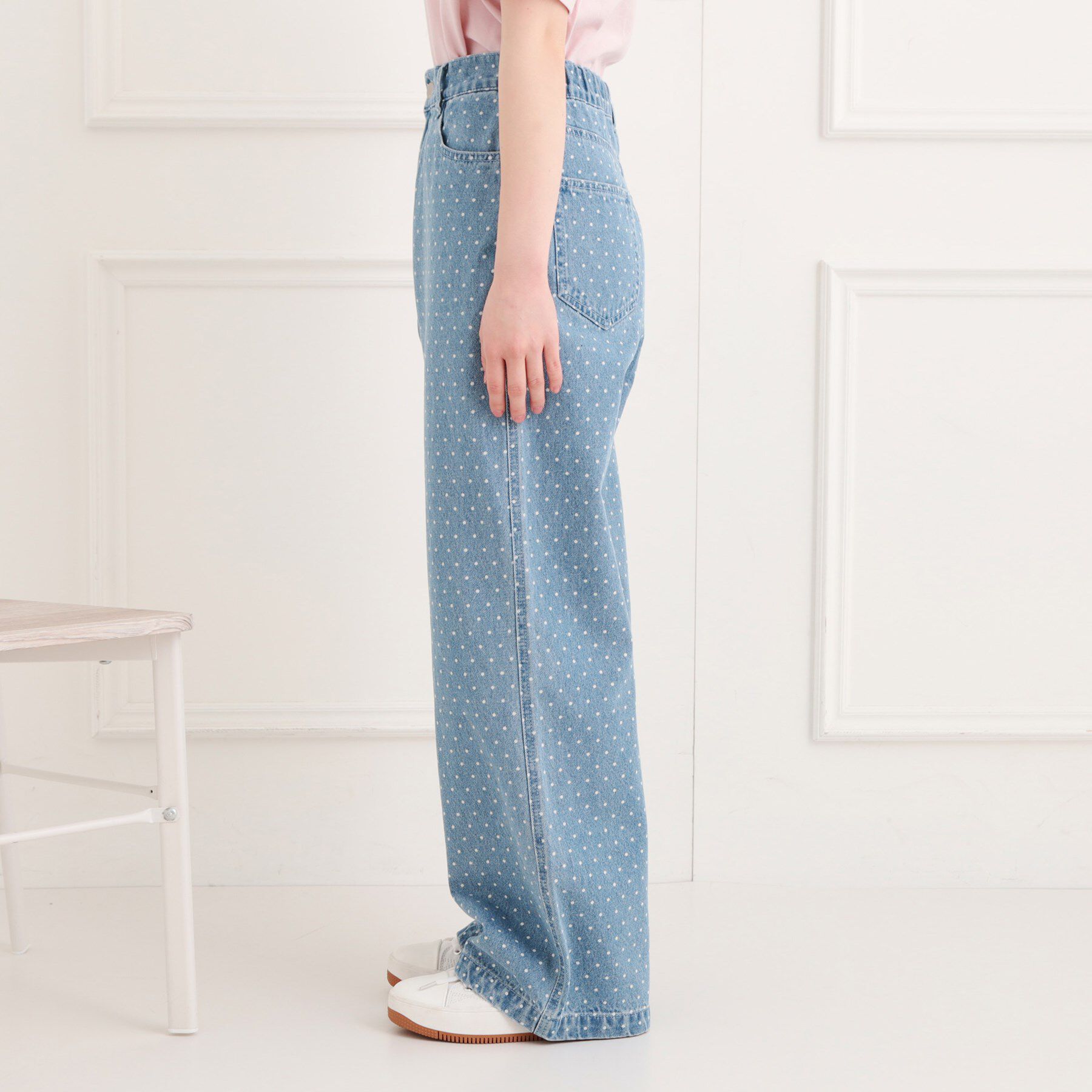 PINK-latte「ドット柄デニムパンツ」|その他|