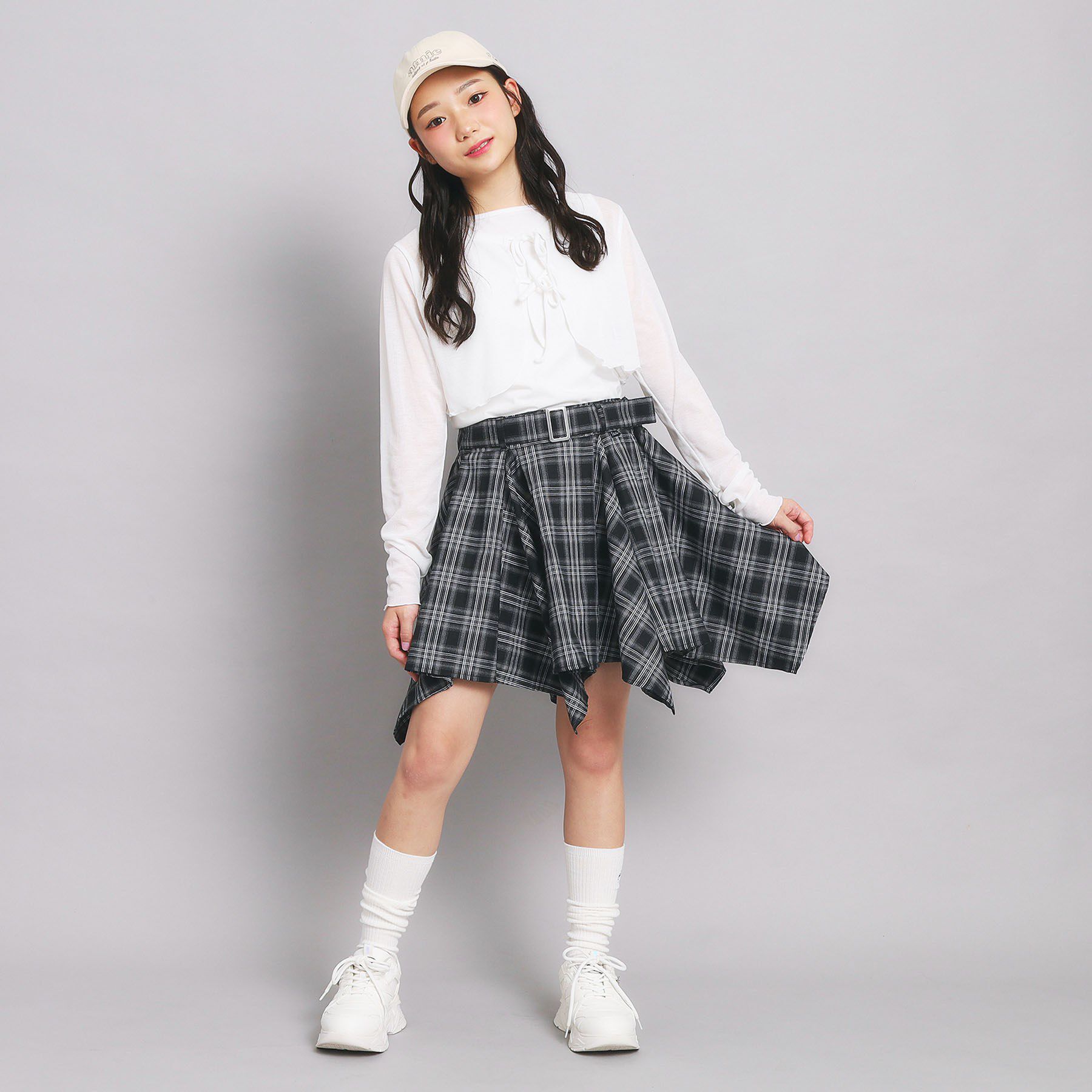 PINK-latte「変形ヘムスカート」|スカート|